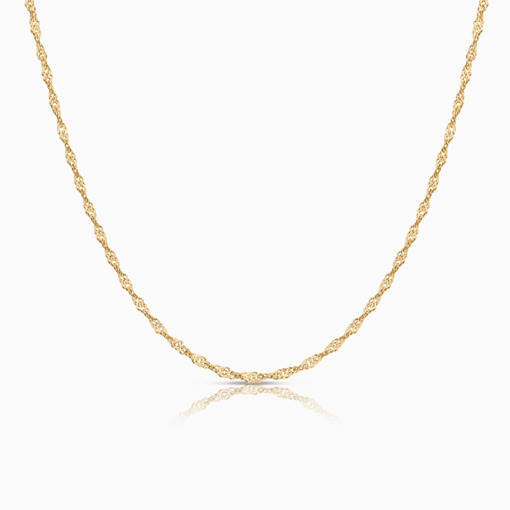 Singapore chain 18K gold