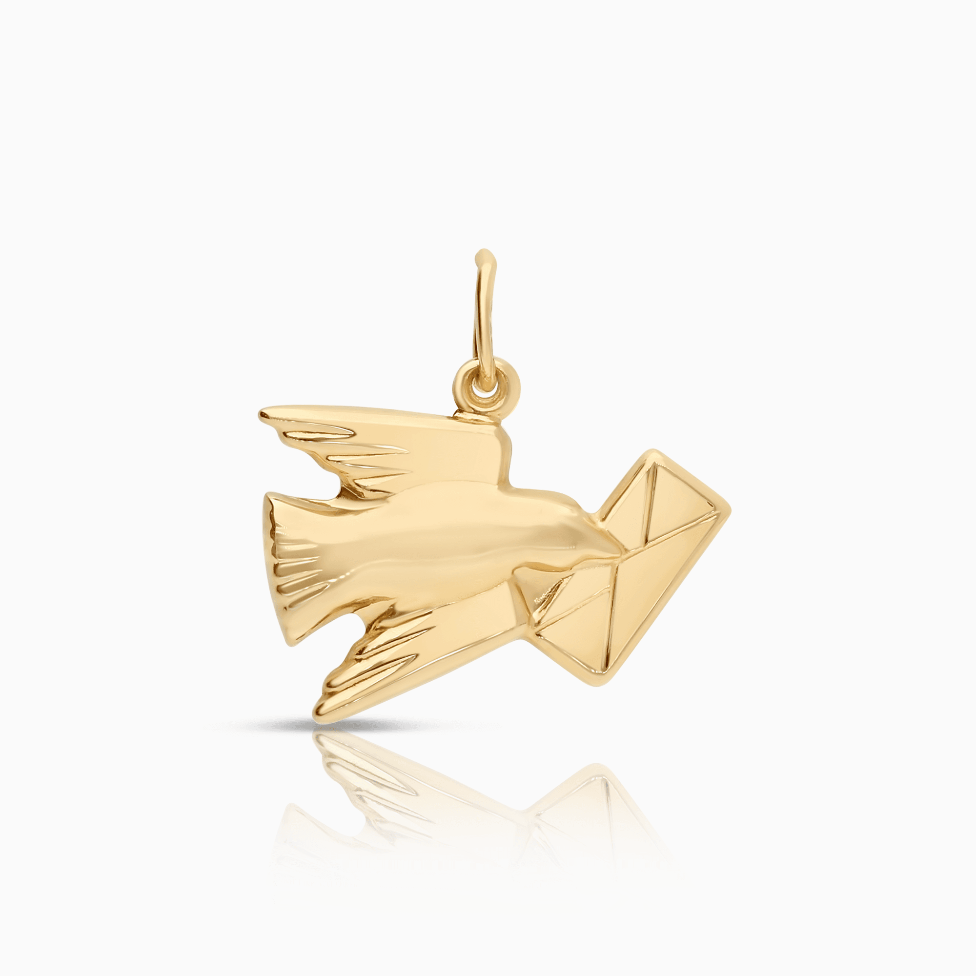 Carrier pigeon pendant 0.95g 18K gold
