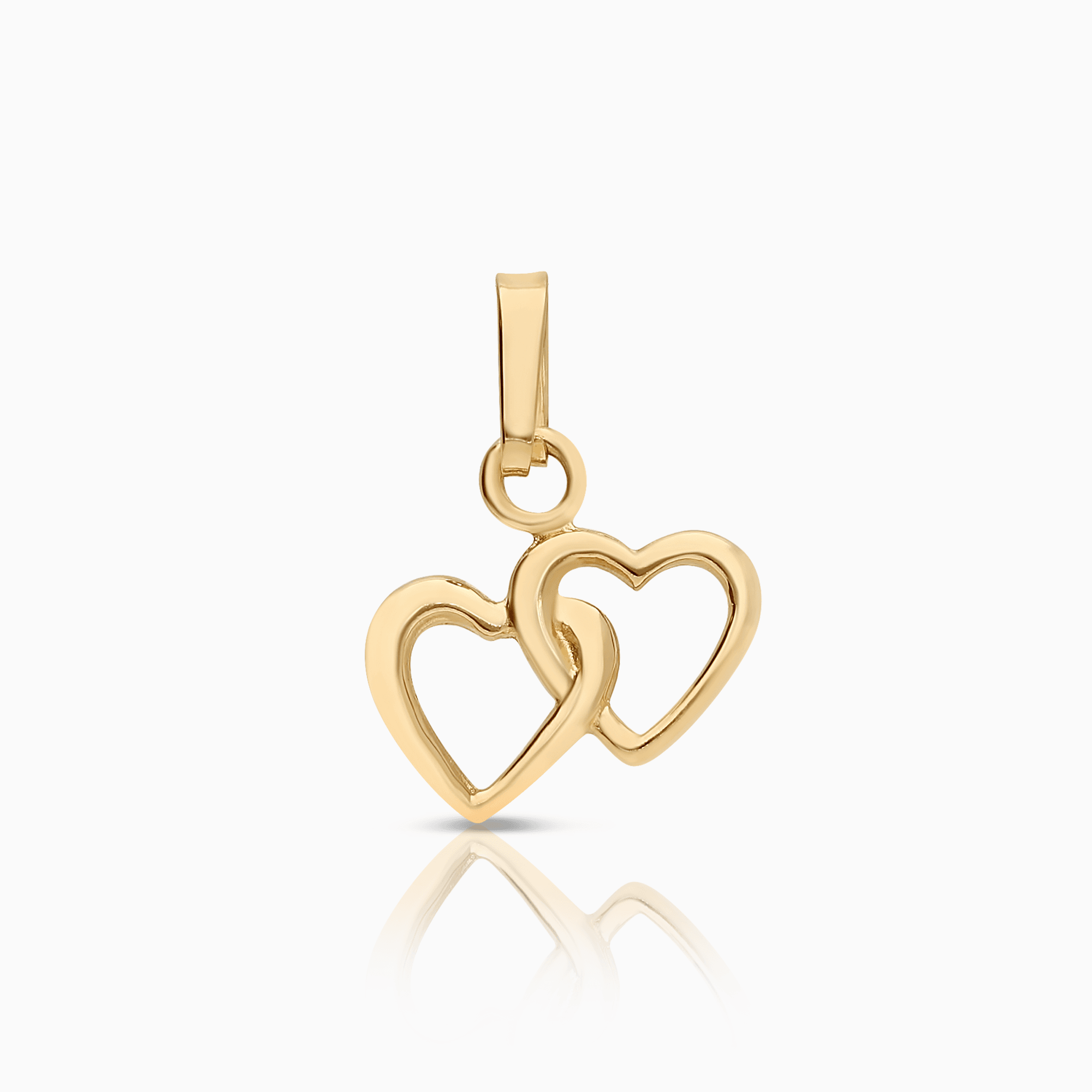 Pendant hearts 0.89g 18K gold