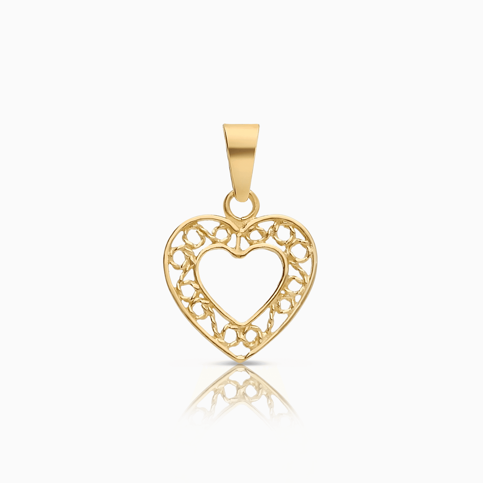 Heart pendant 0.60g 18K gold