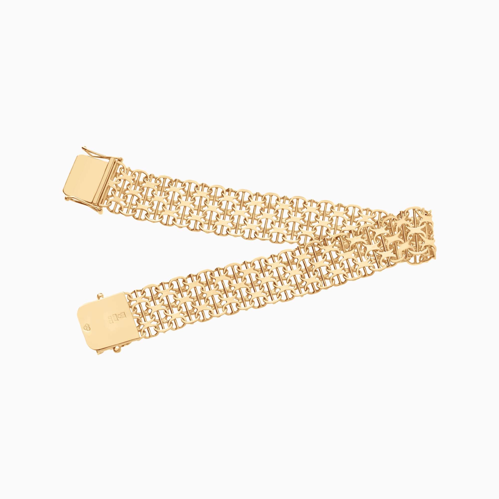 X-link bracelet with bar 19.75g 18K gold