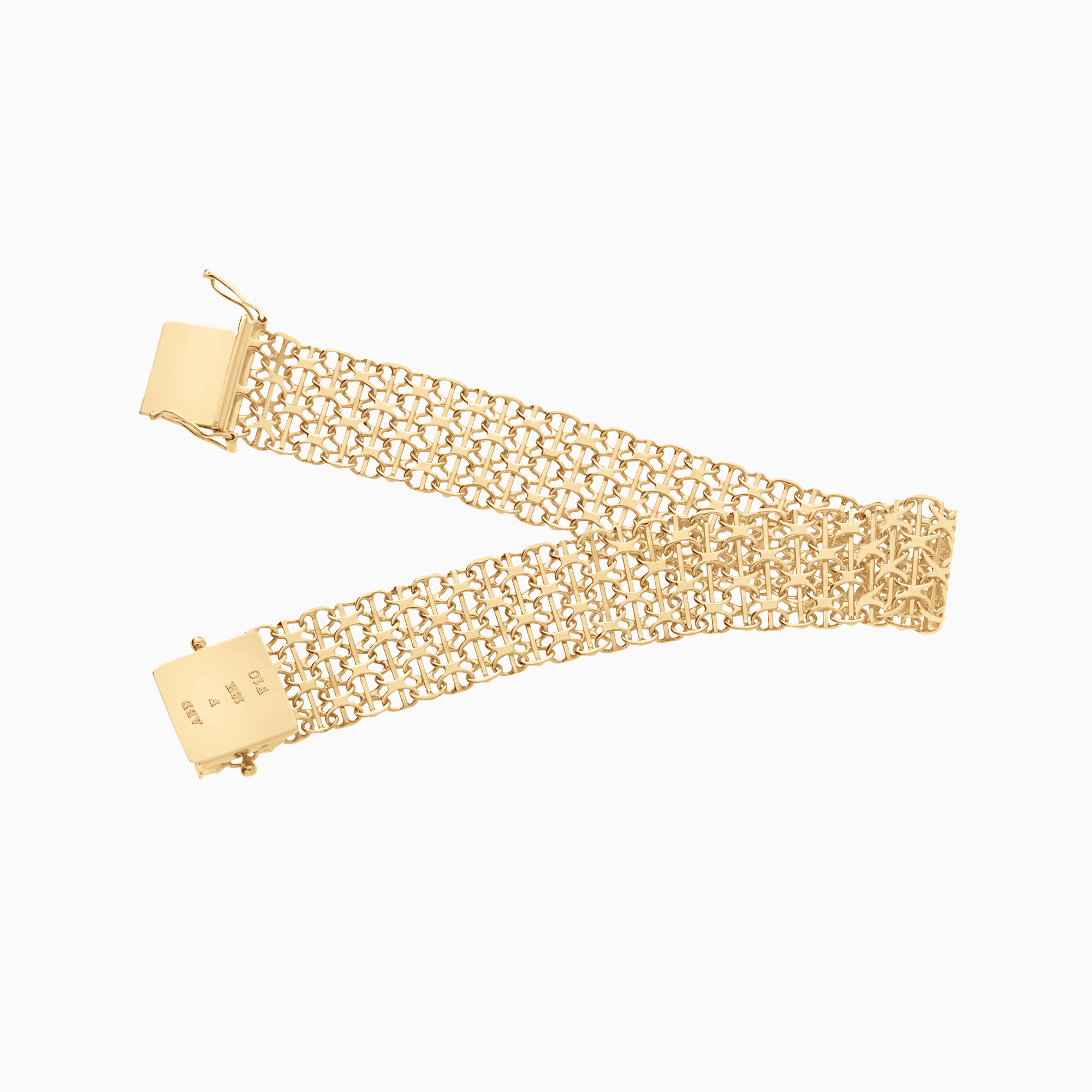 X-link bracelet with bar 19.74g 18K gold