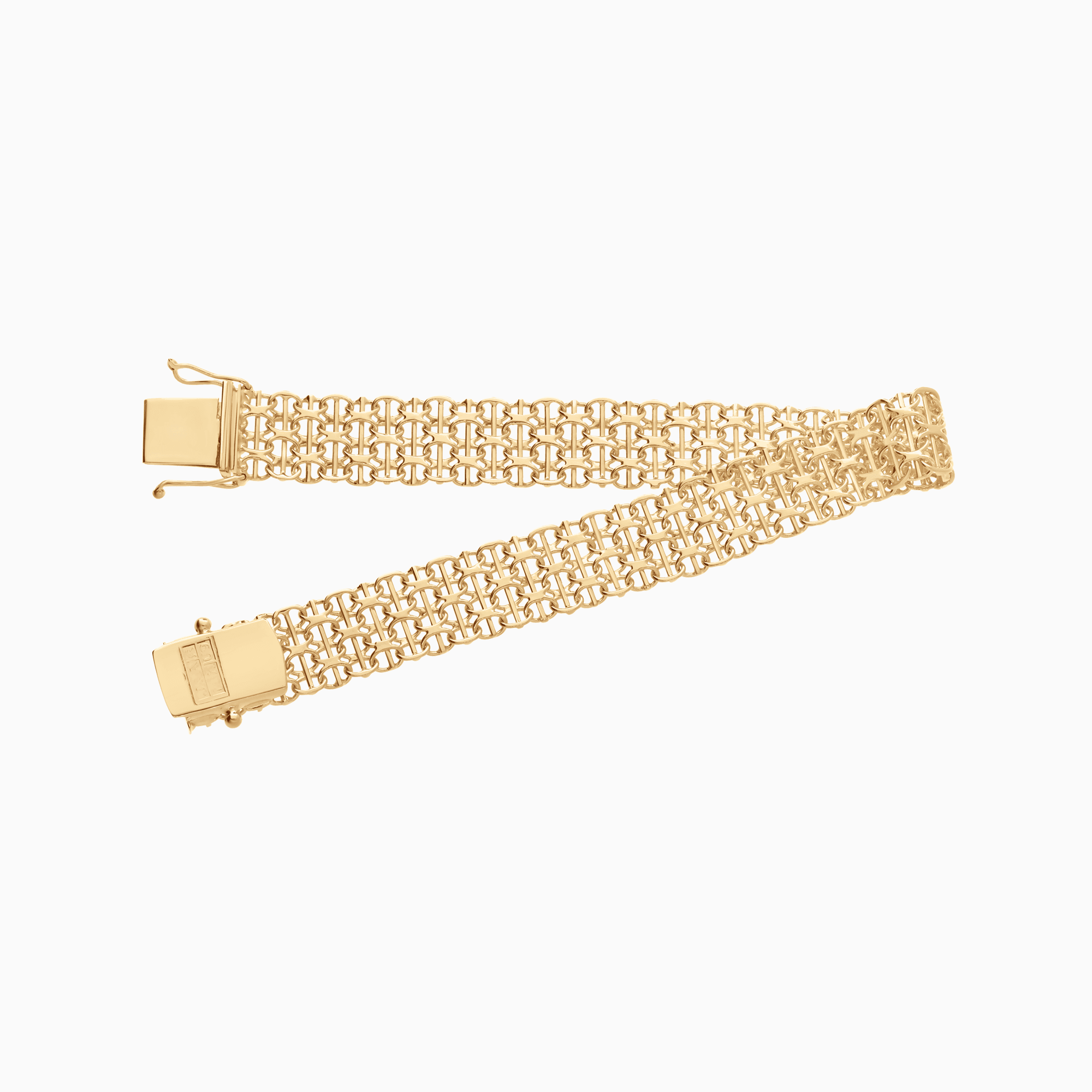 X-link bracelet with bar 14.82g 18K gold