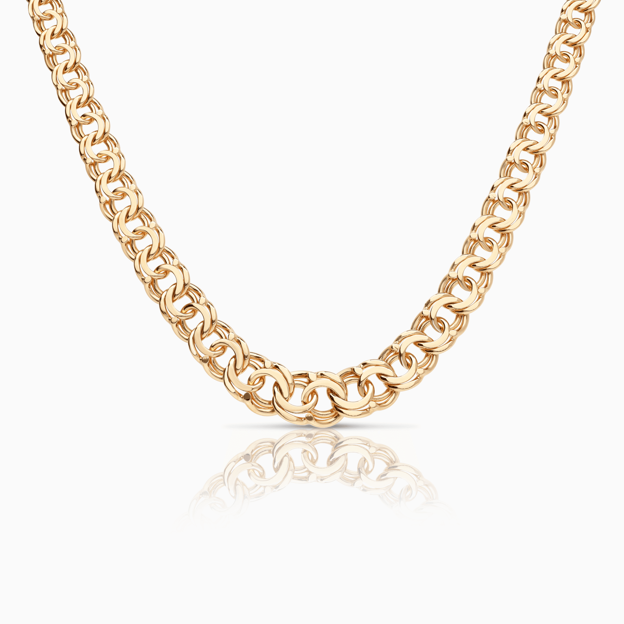 Bismarck necklace 65.30g 18K gold
