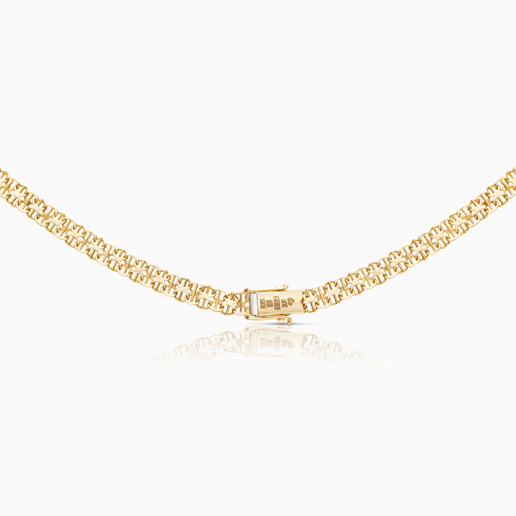 X-link necklace with bar 16.70g 18K gold