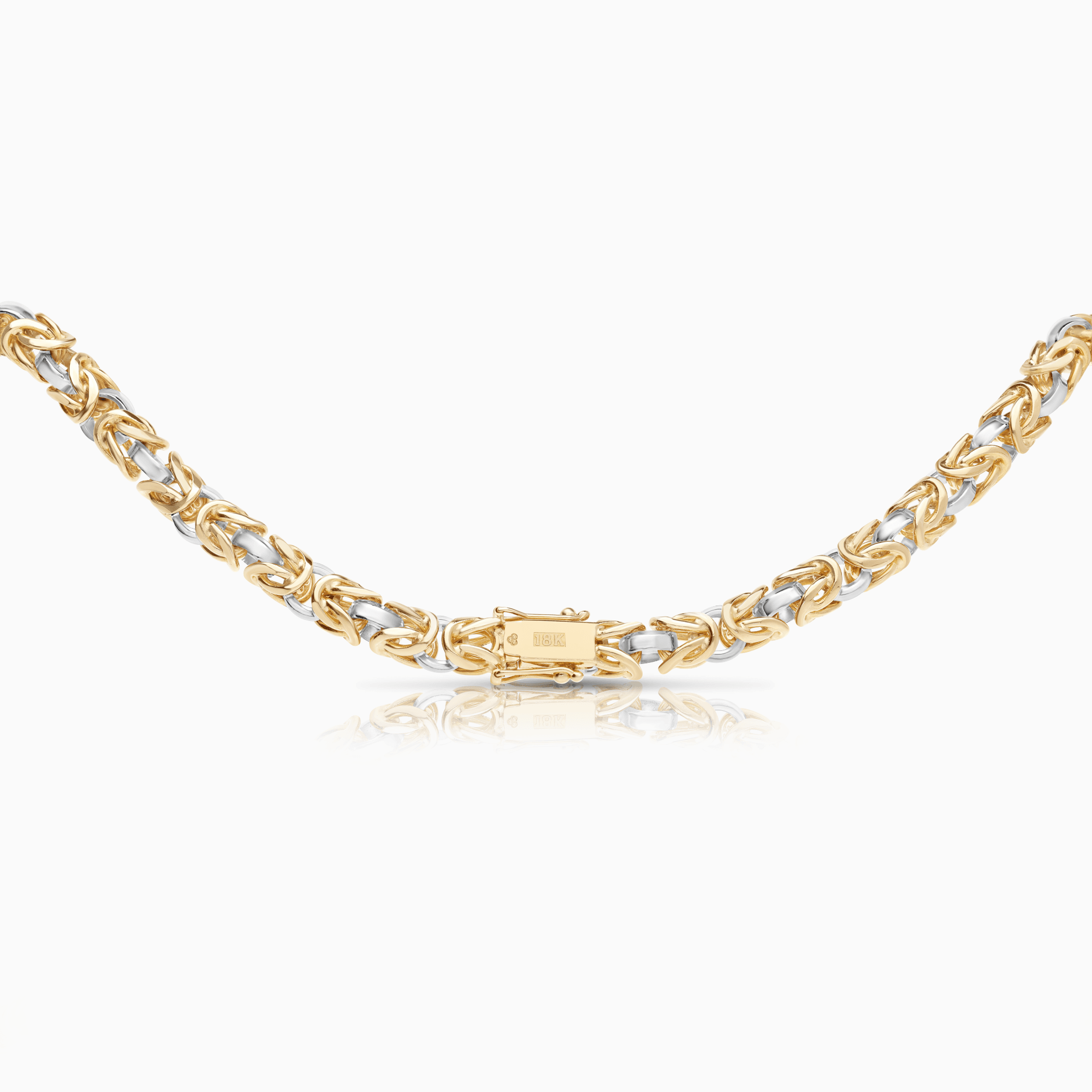 Byzantine link 144.60g 18K yellow/white gold