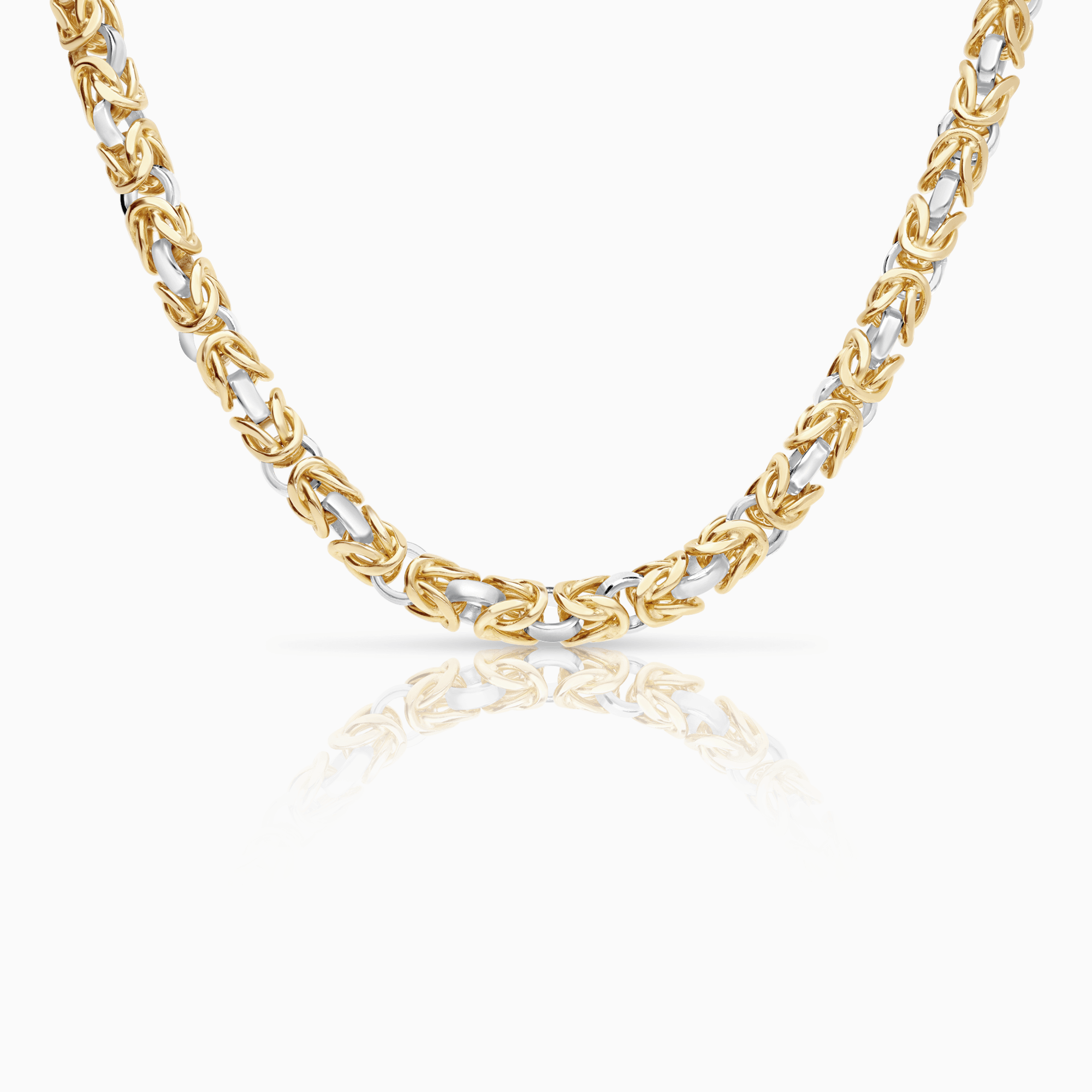 Byzantine link 144.60g 18K yellow/white gold