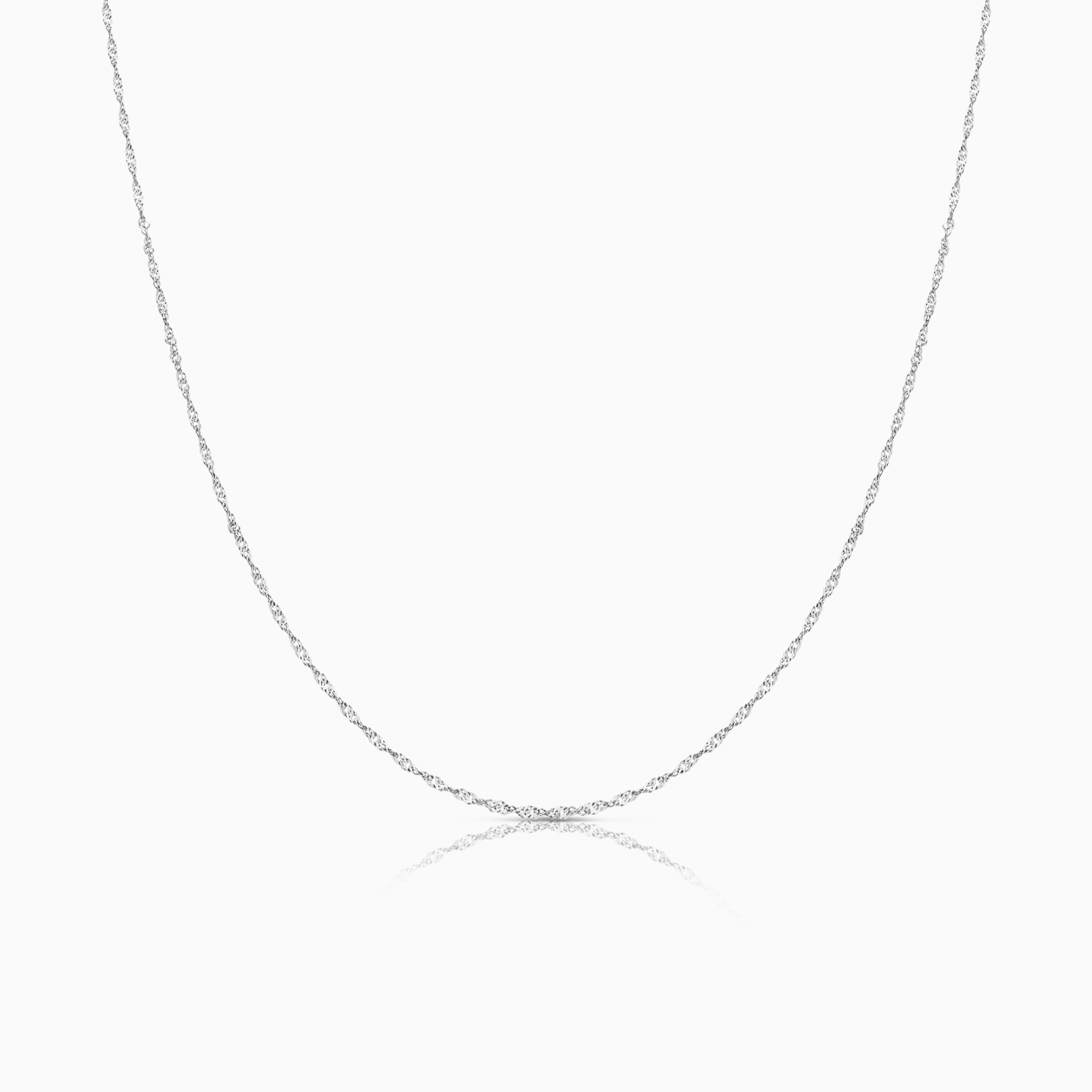 Singapore chain 42cm 18K white gold