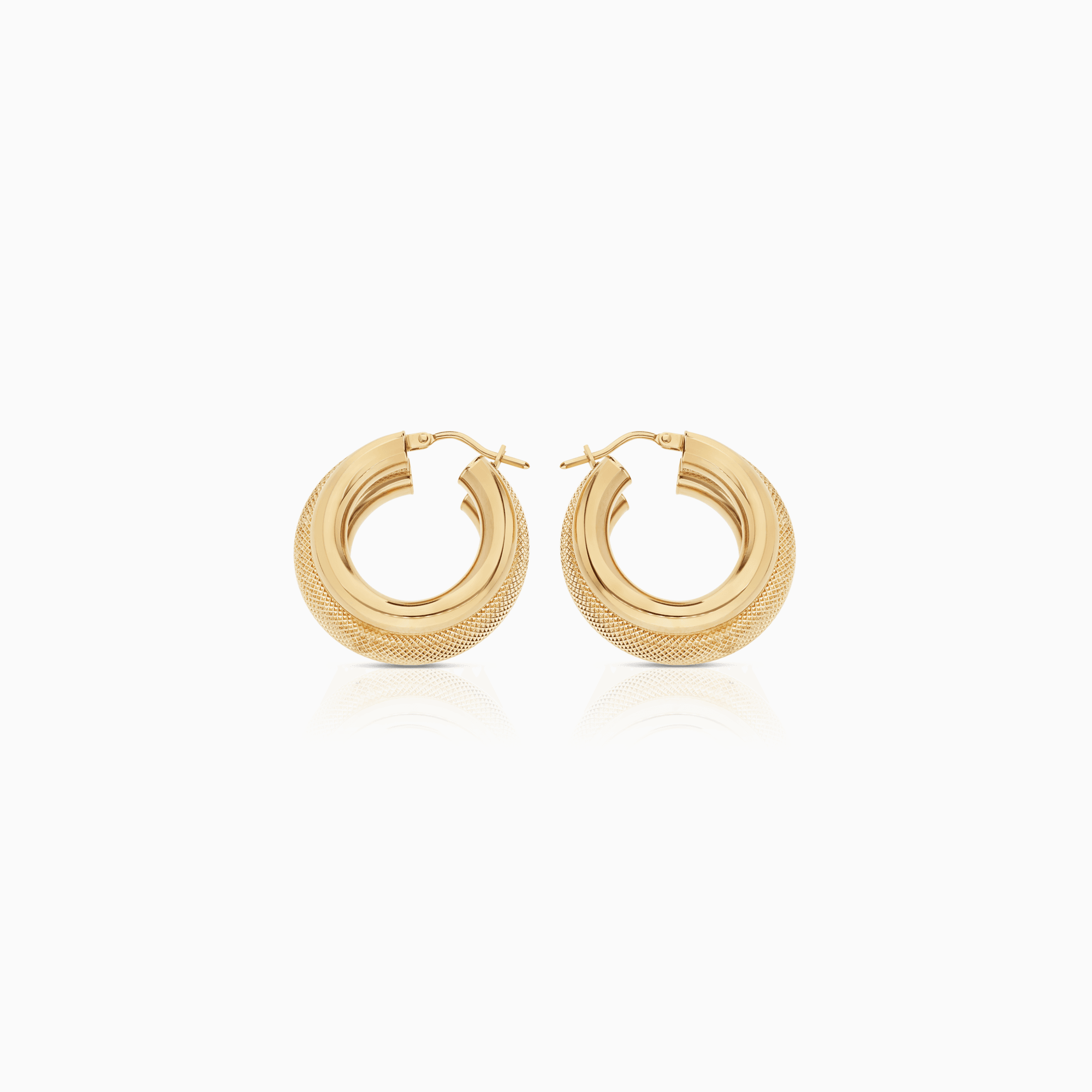 Gold hoop earrings 9.04g 18K gold