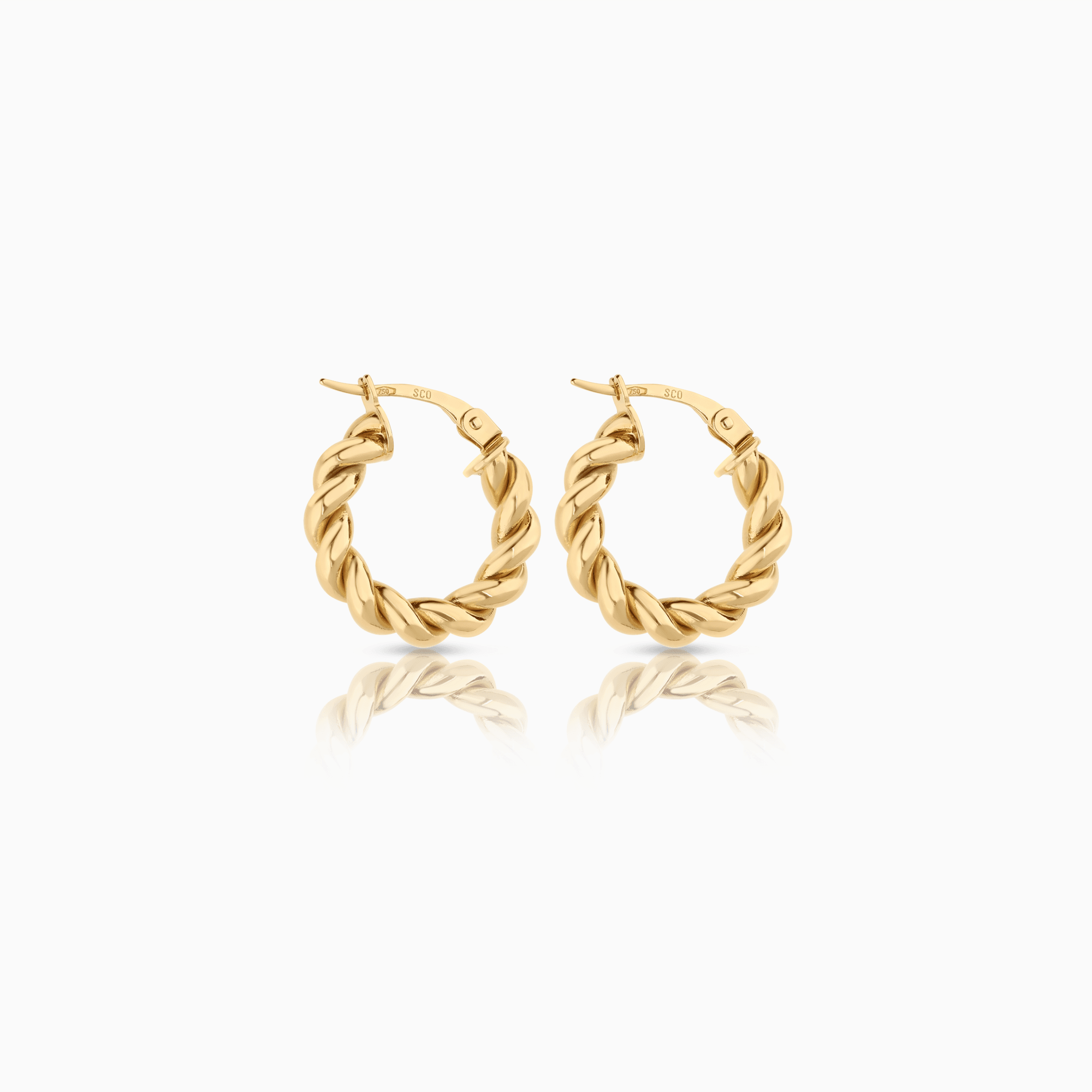 Gold hoop earrings 2.86g 18K gold