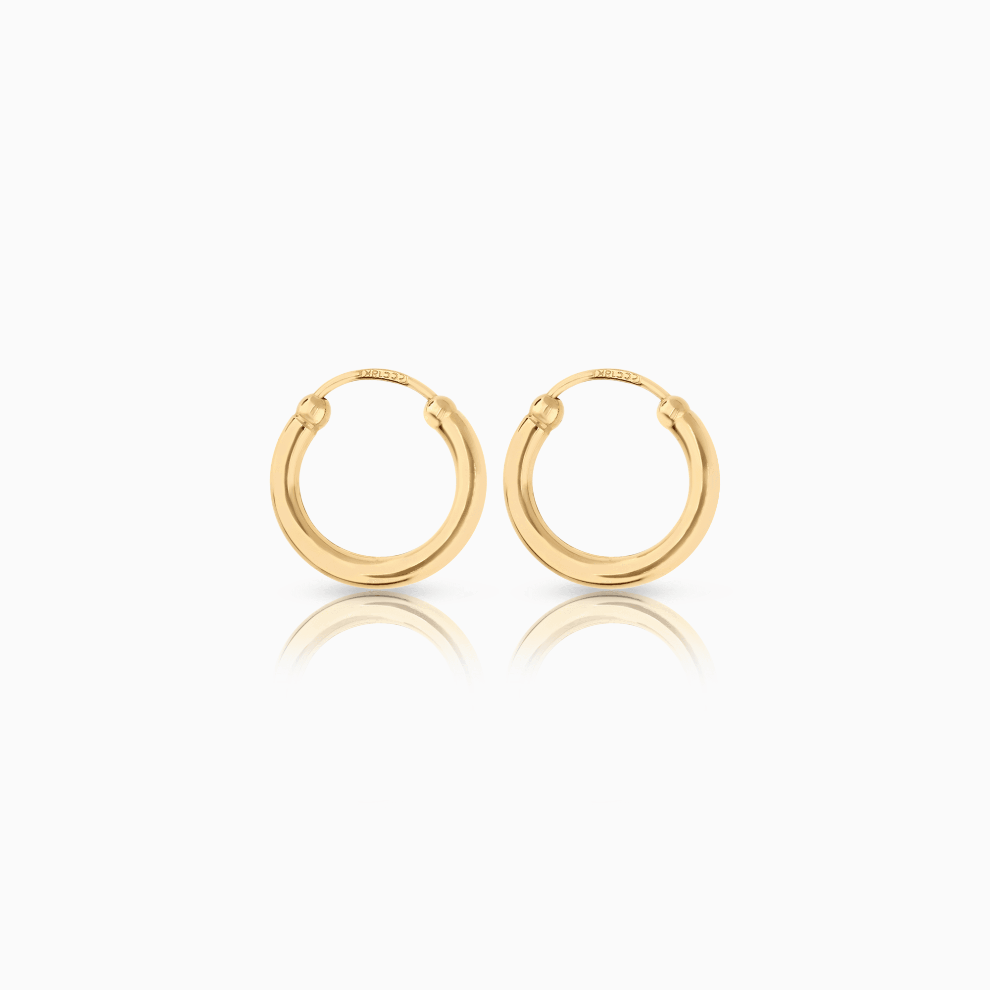 Gold hoop earrings 1.06g 18K gold