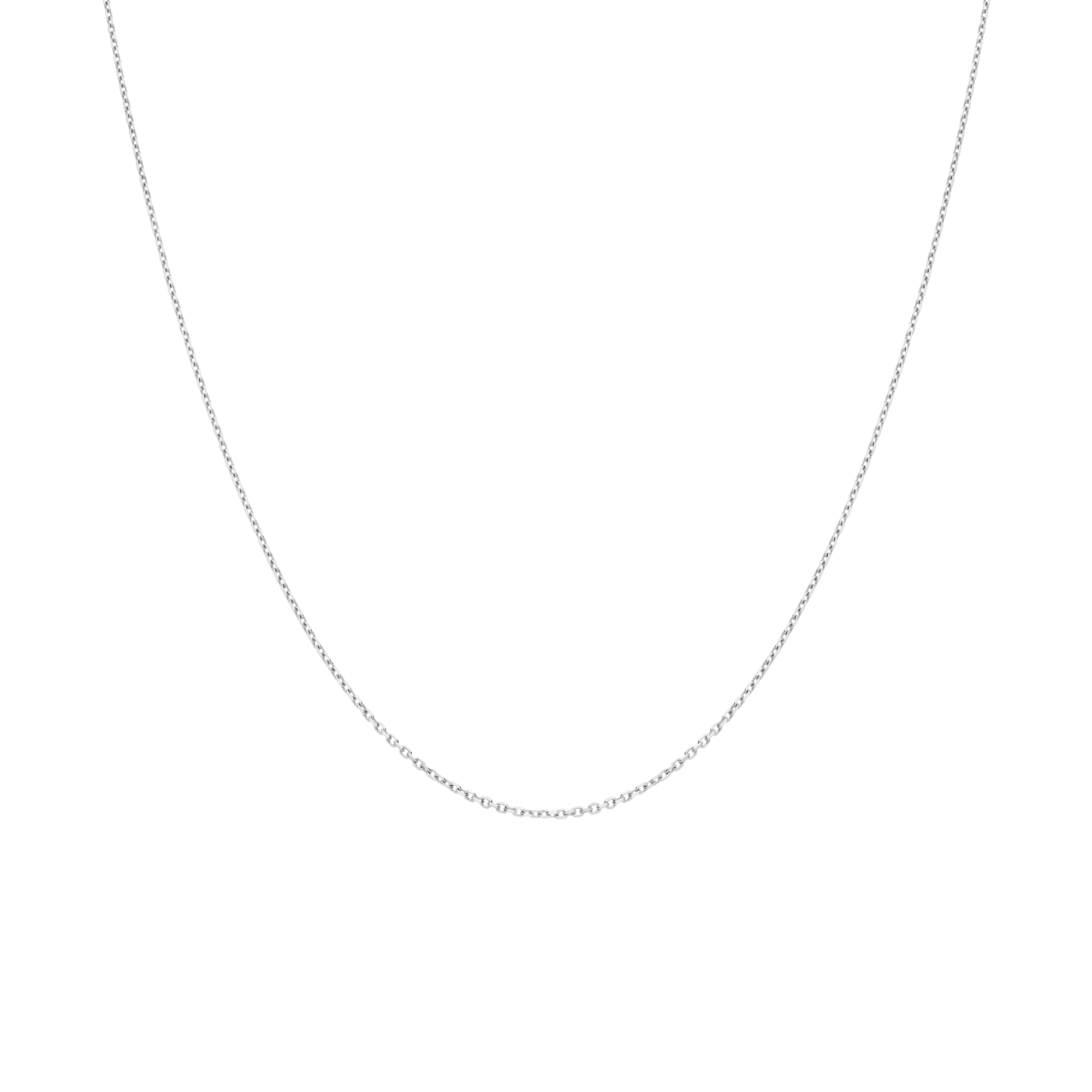 Cable chain 45cm 18K white gold