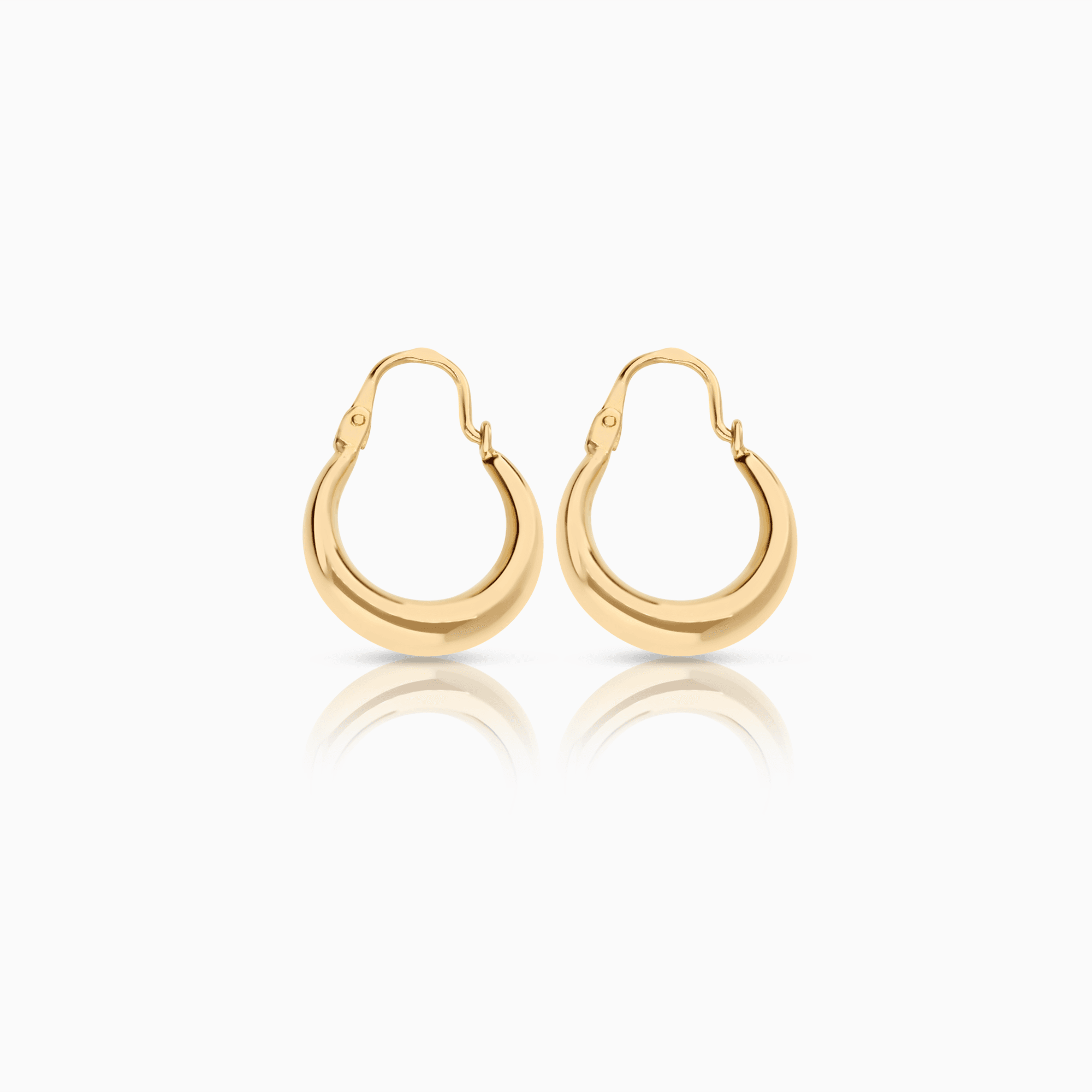 Gold hoop earrings 1.56g 18K