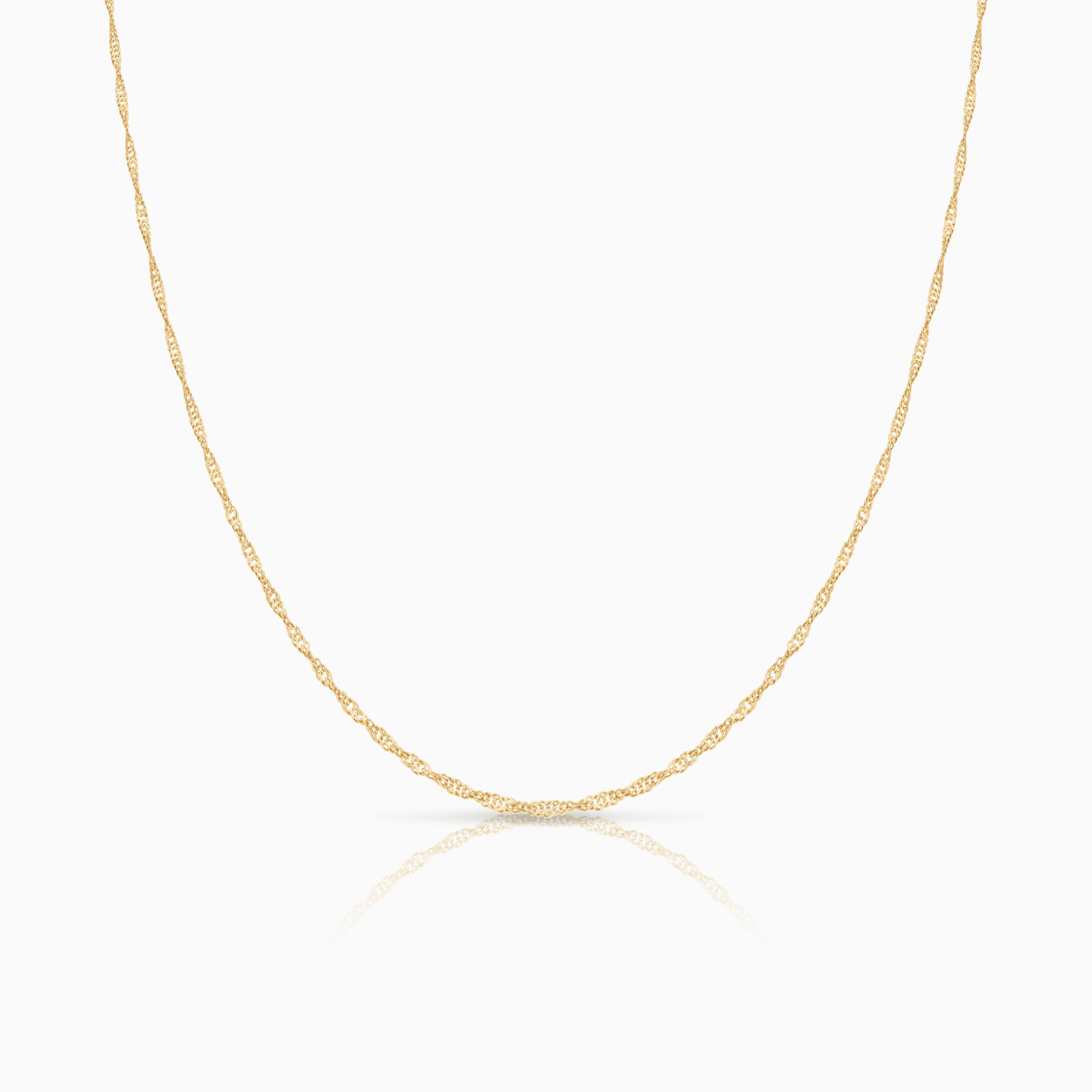 Singapore necklace 42cm 18K gold