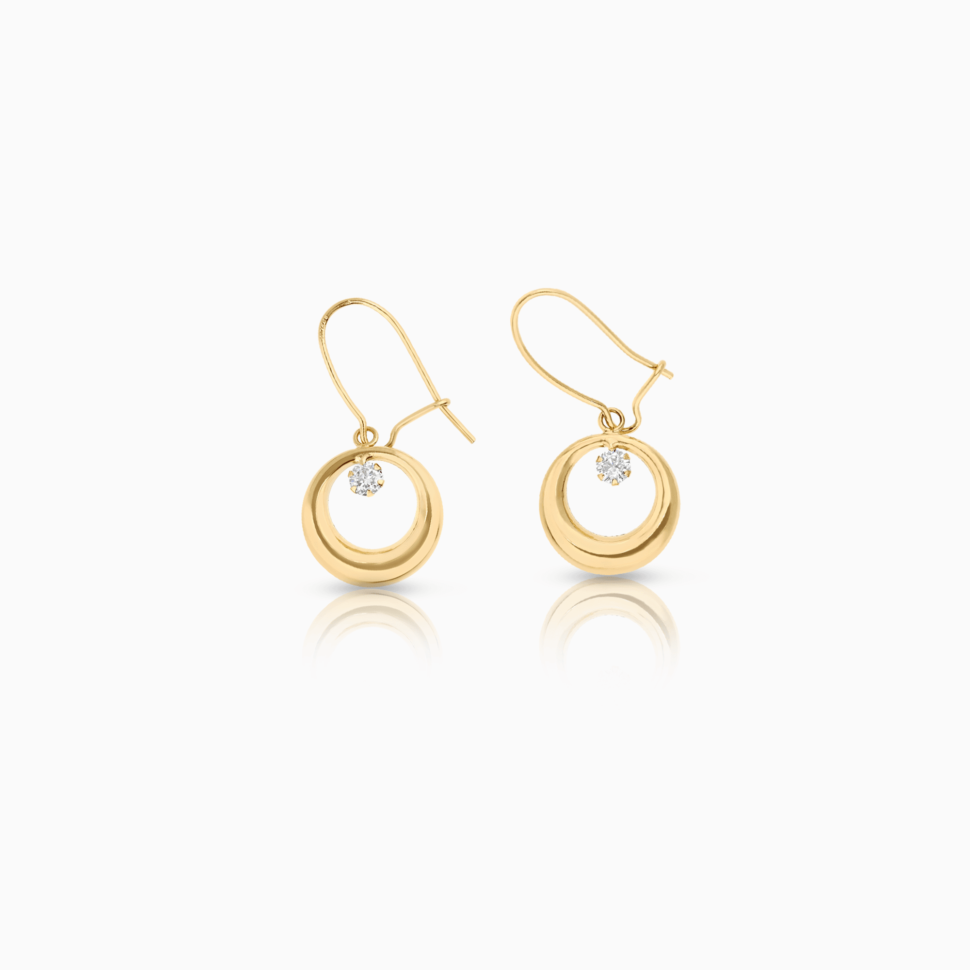 Gold earrings 1.06g 18K gold