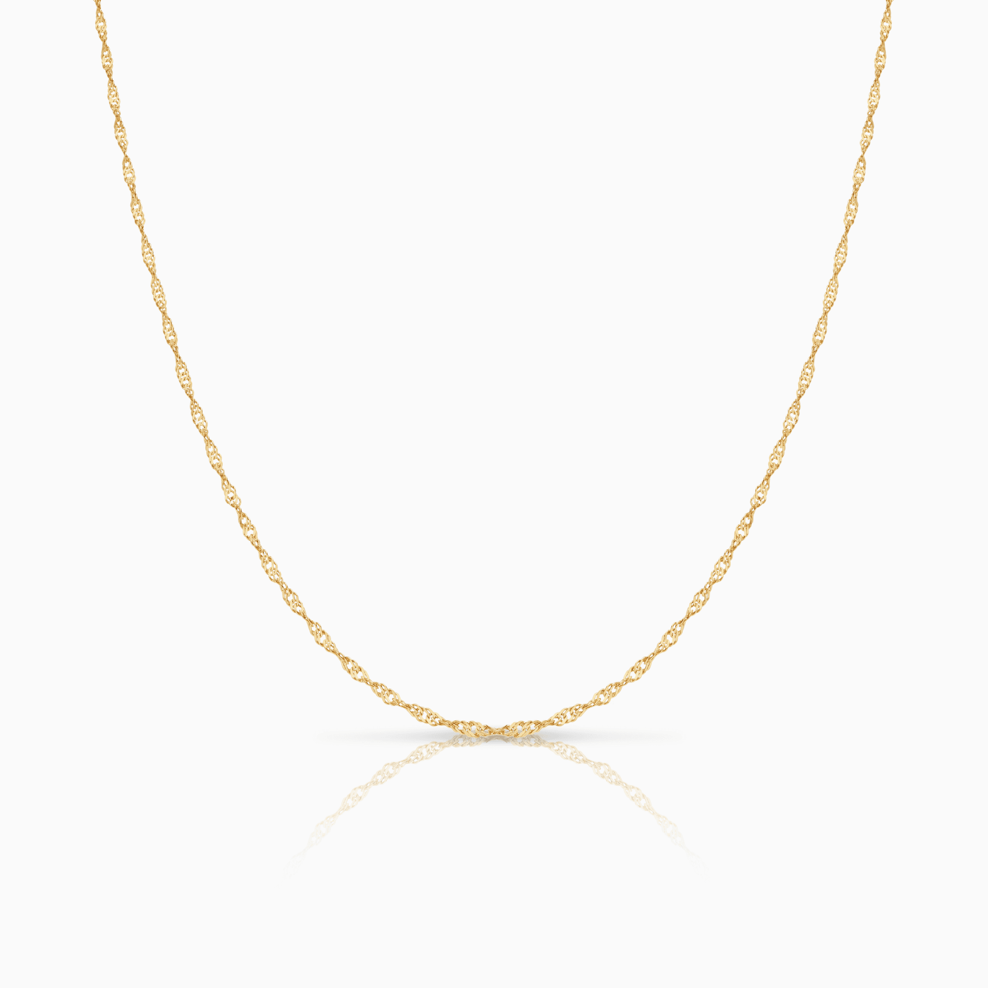 Singapore necklace 45.5cm 18K gold