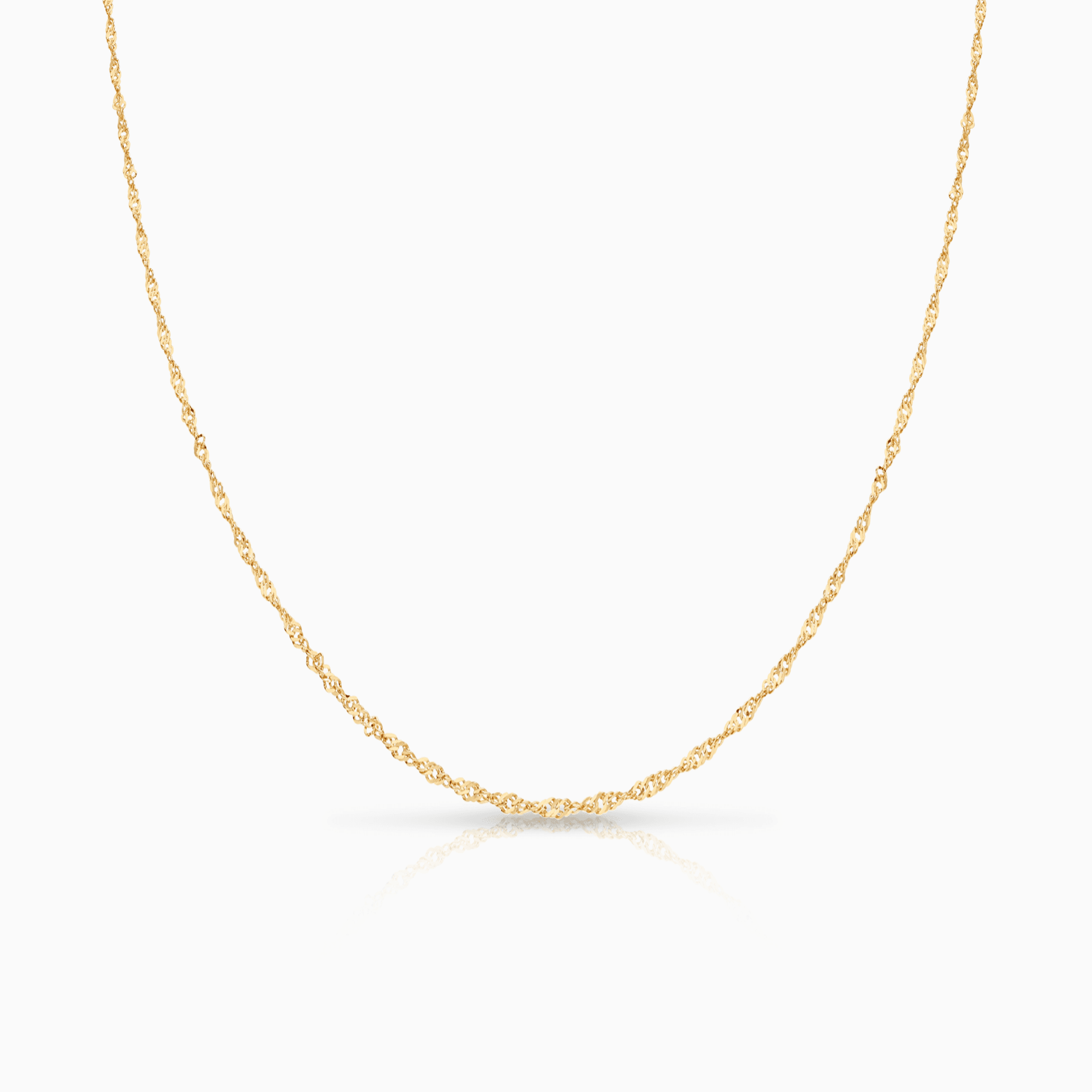Singapore necklace 38.5cm 18K gold