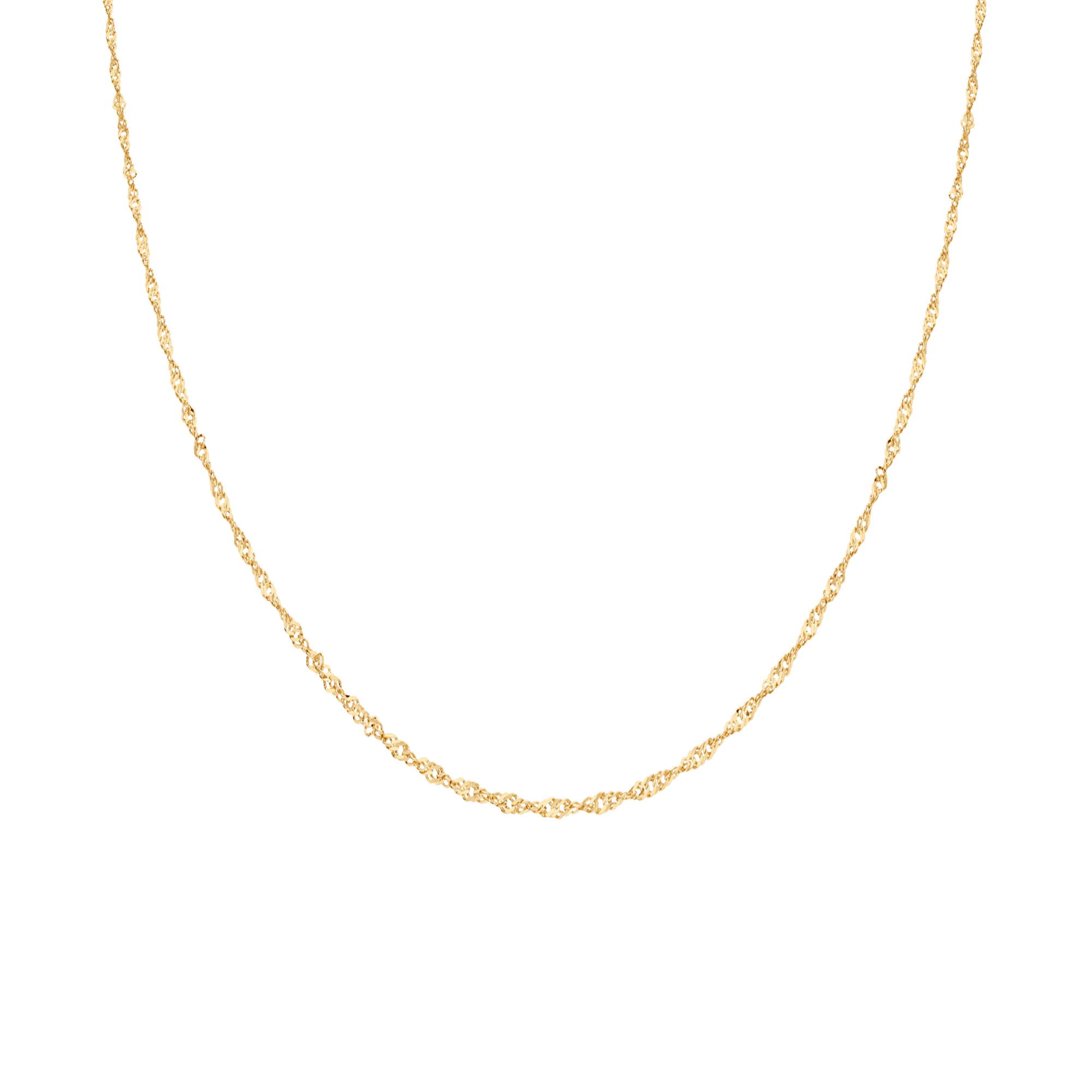 Singapore necklace 38.5cm 18K gold