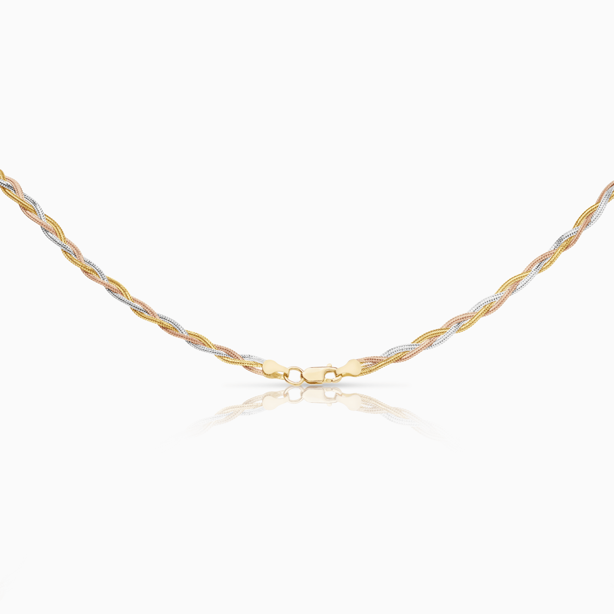 Fantasy link 6.40g 18K yellow/rose/white gold