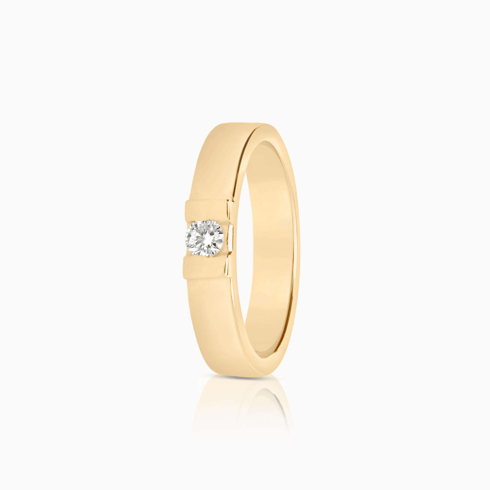 Solitaire ring 0.11ct 18K gold