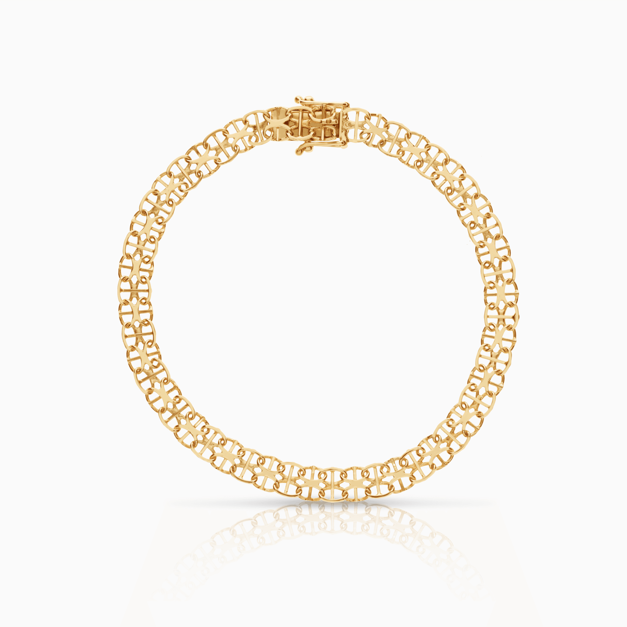 X-link bracelet with bar 6.46g 18K gold