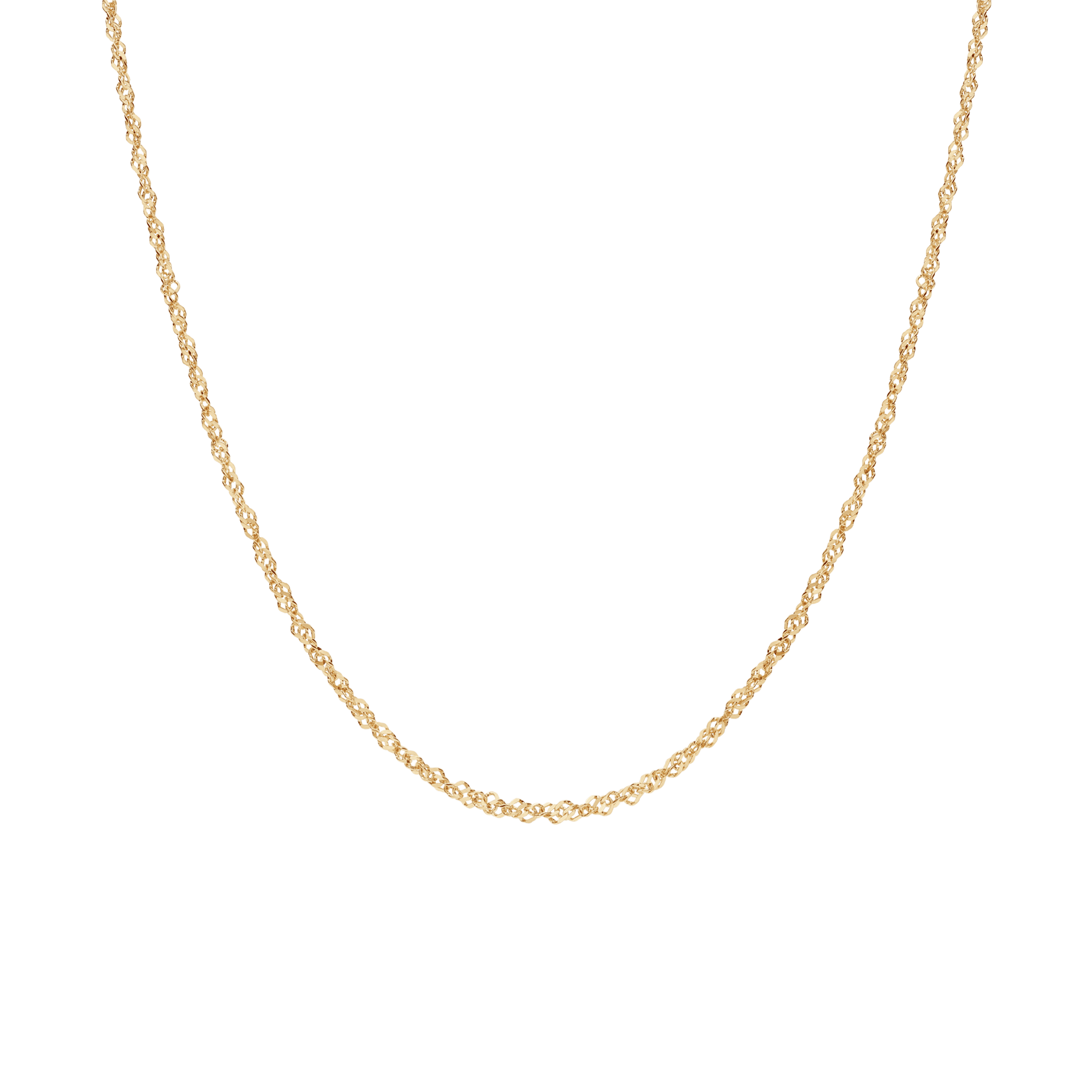 Singaporelänk 44cm 18K guld