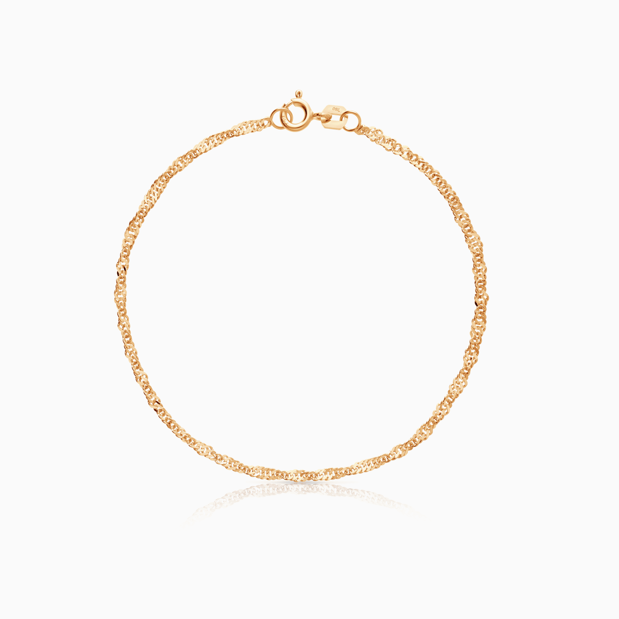 Singapore armband 1,30g 18K roséguld