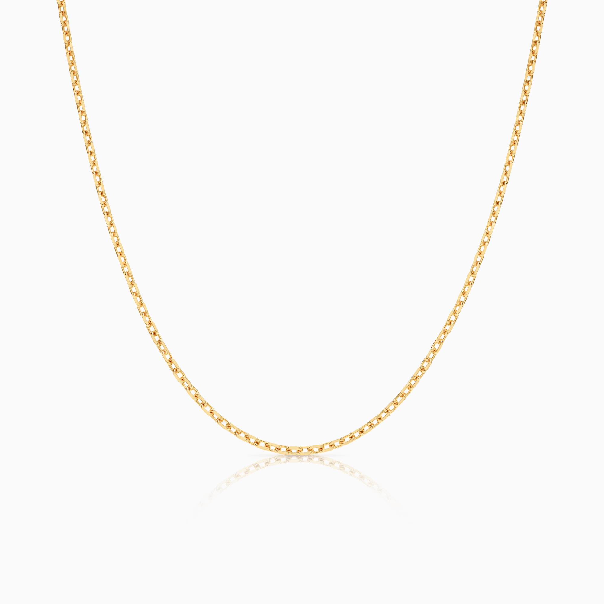 Cable necklace 49cm 18K gold