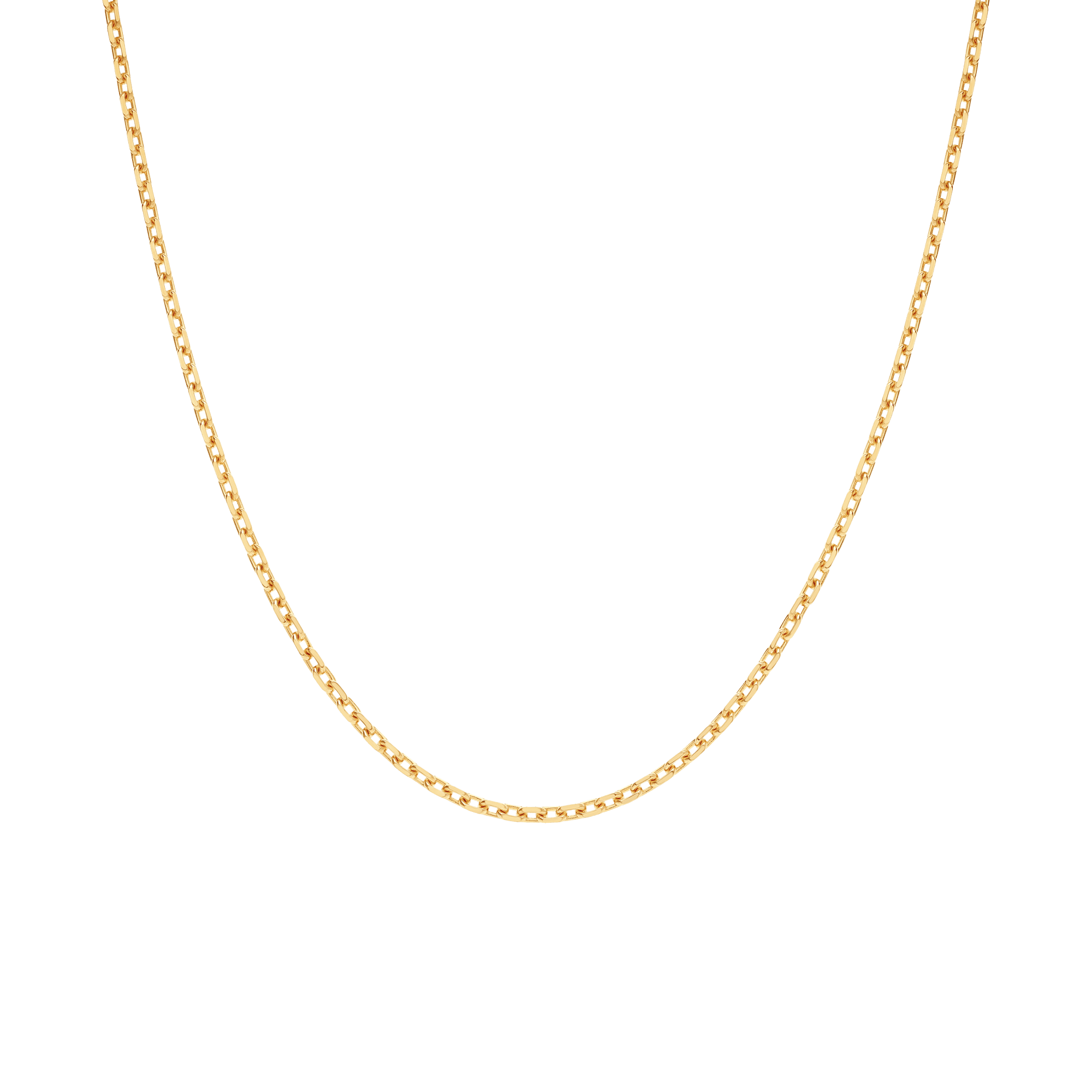 Cable necklace 49cm 18K gold