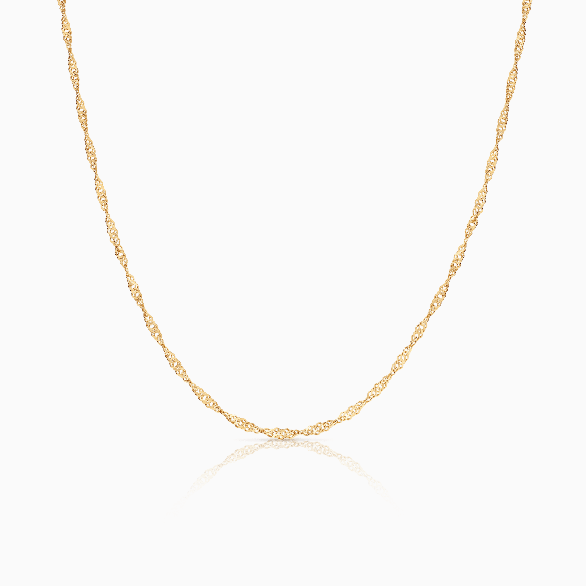 Singapore chain 45cm 18K gold