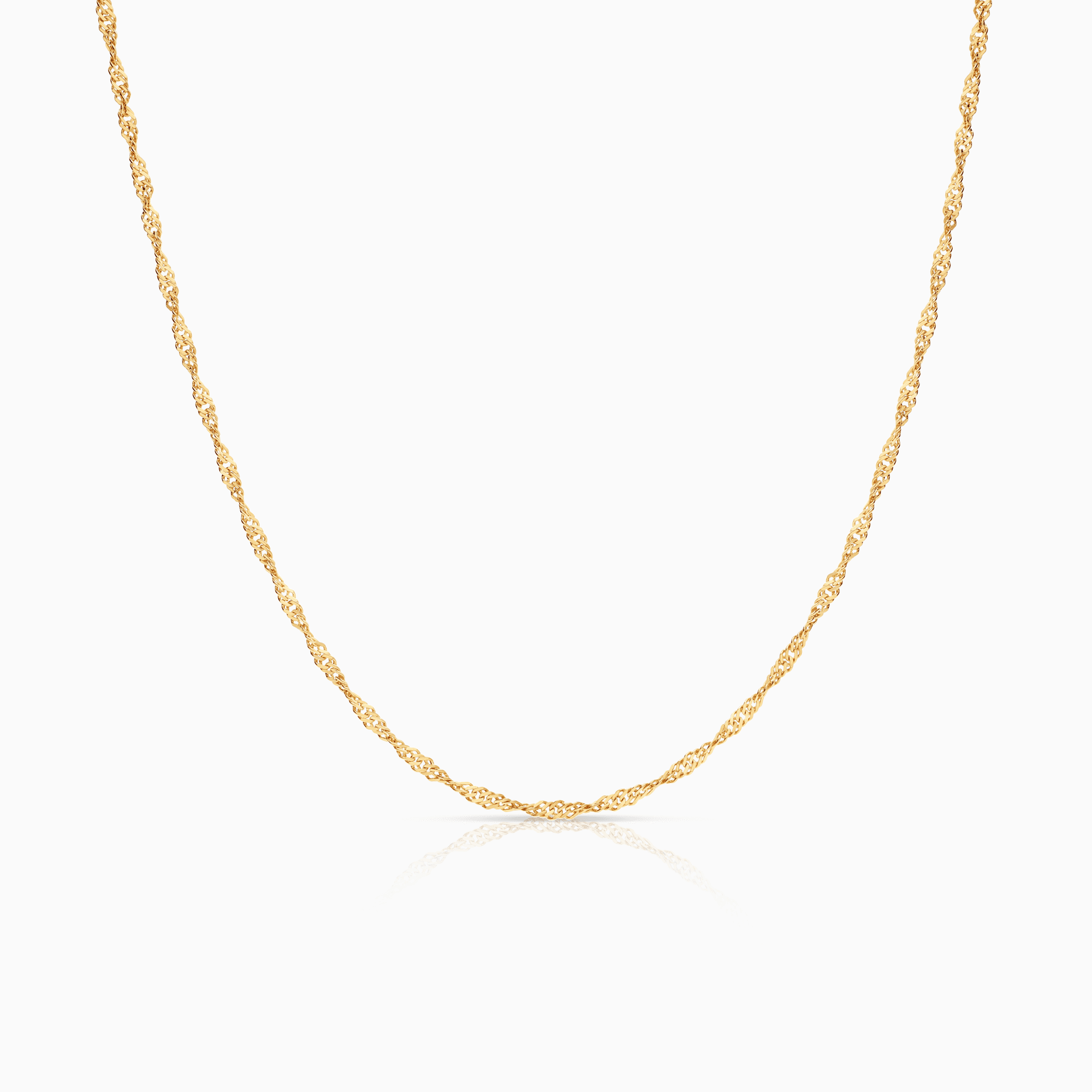 Singaporelänk 41,5cm 18K guld