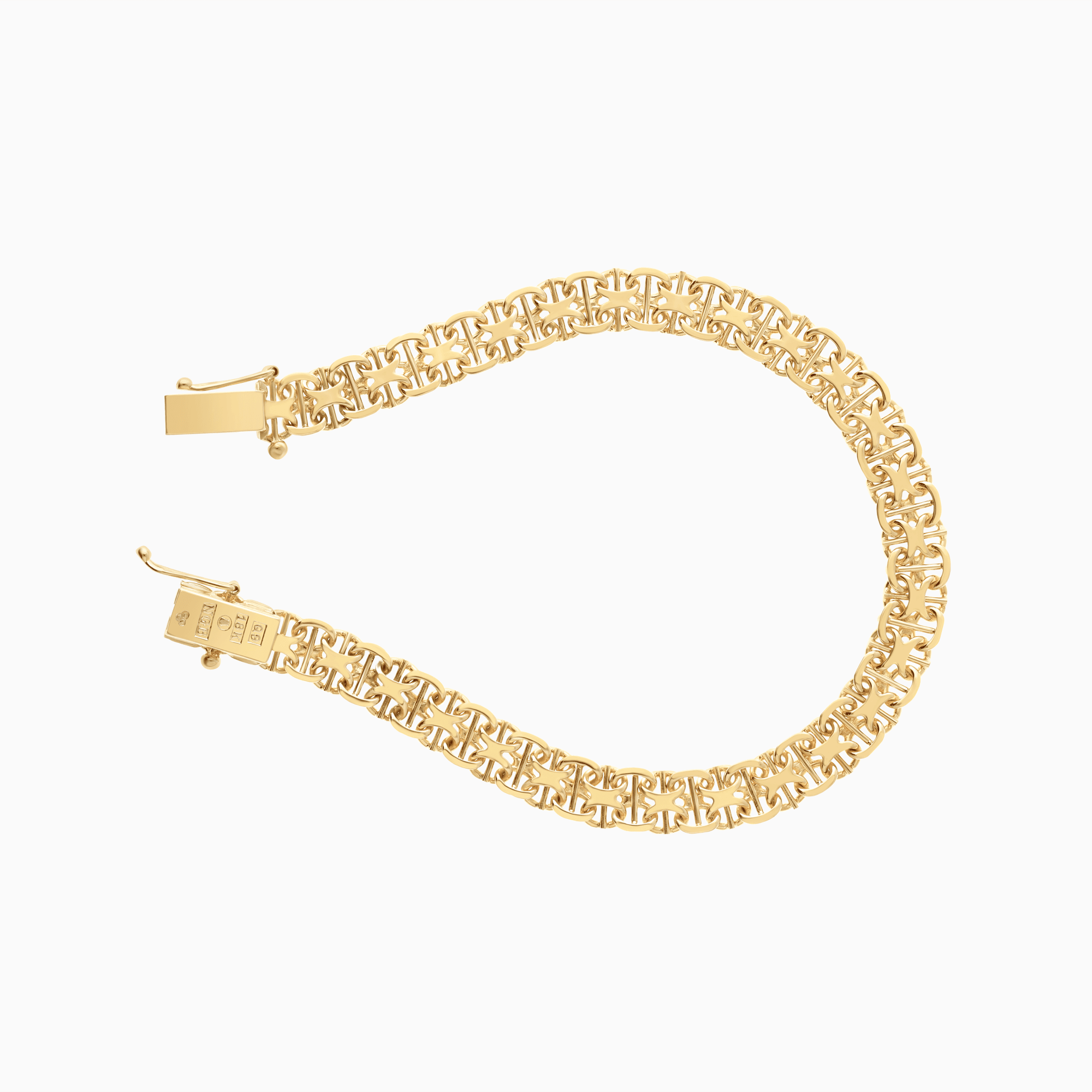 X-Link Bracelet with Bar 12.20g 18K Gold