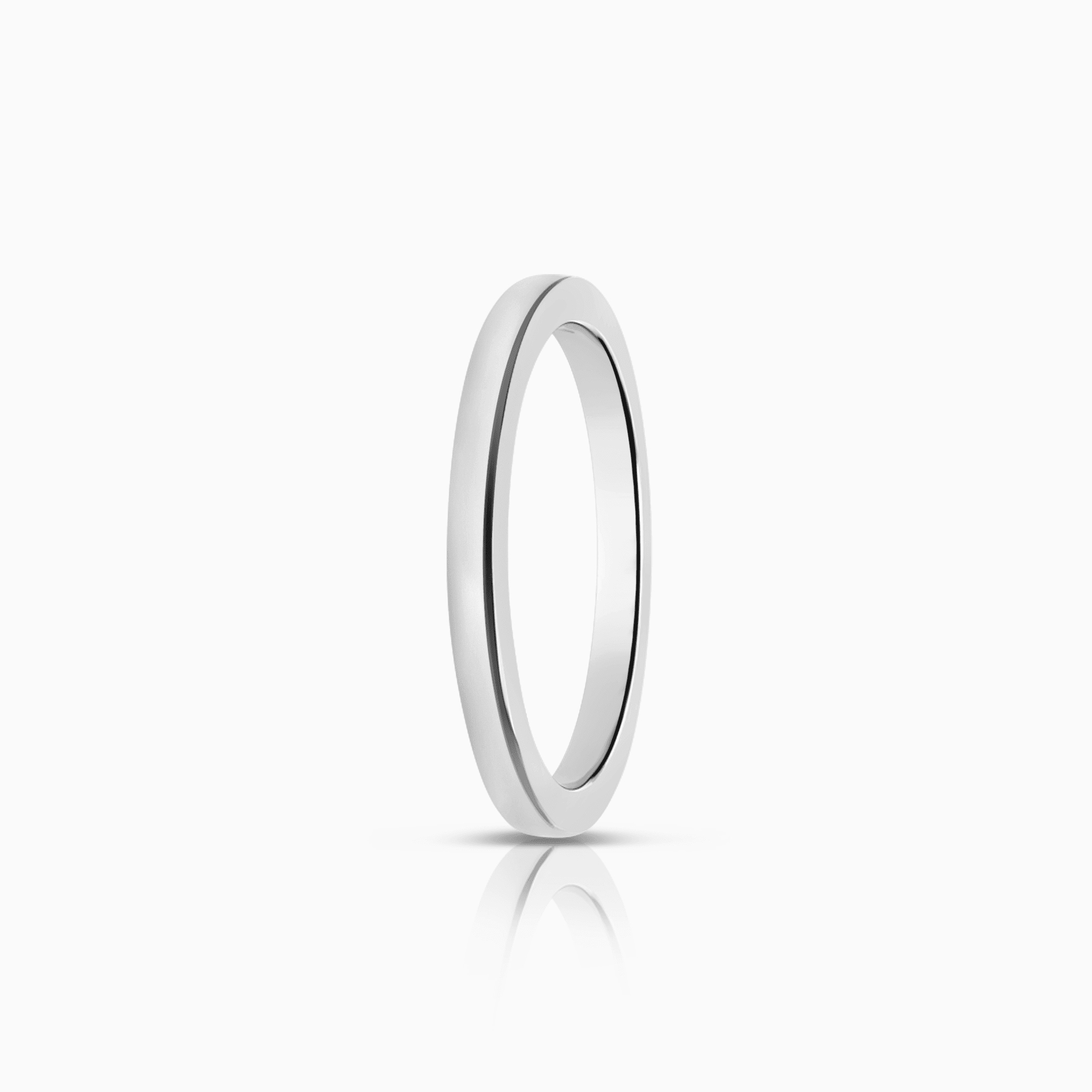 Schalins slät ring 3,25g 18K vitguld
