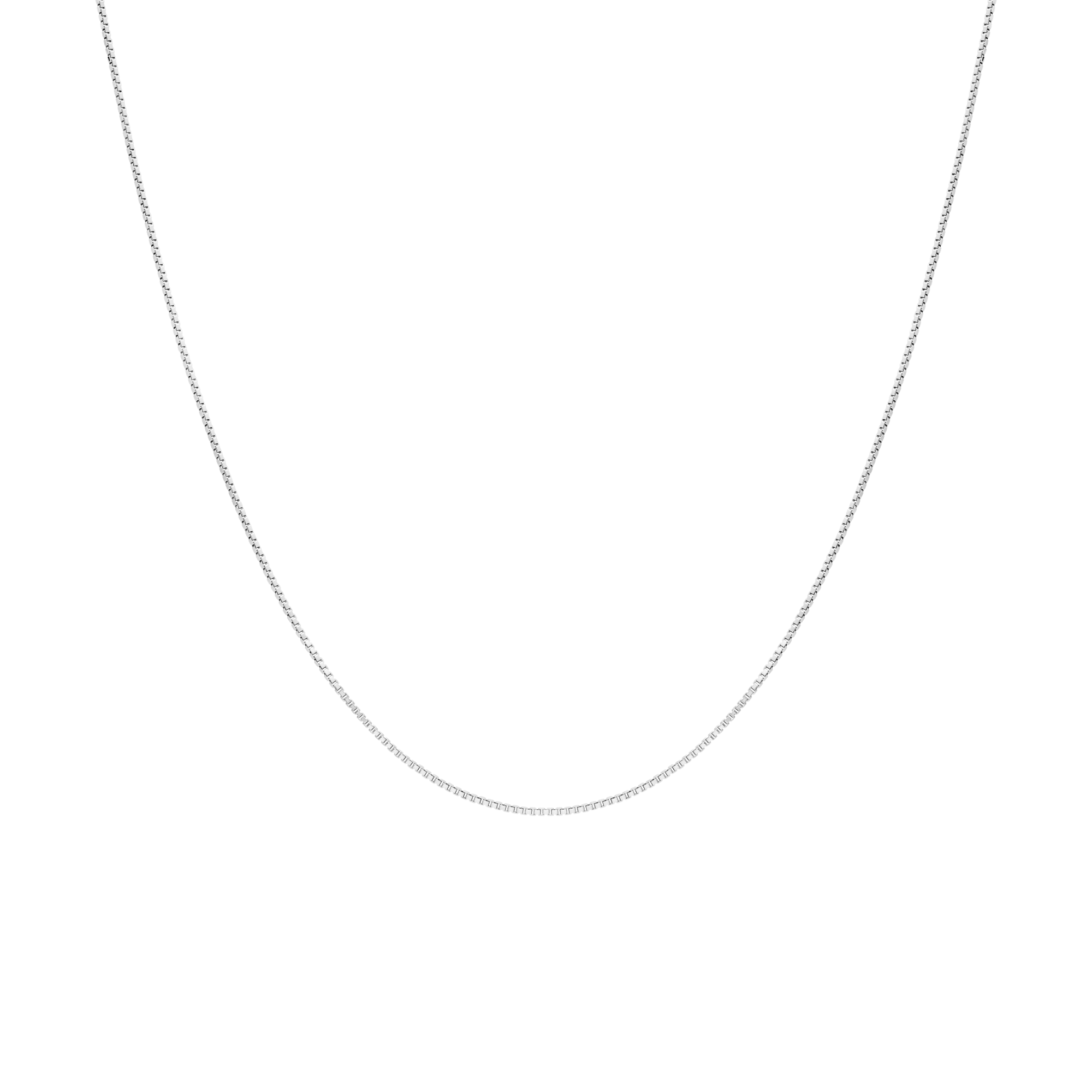Box Chain 40cm 18K White Gold