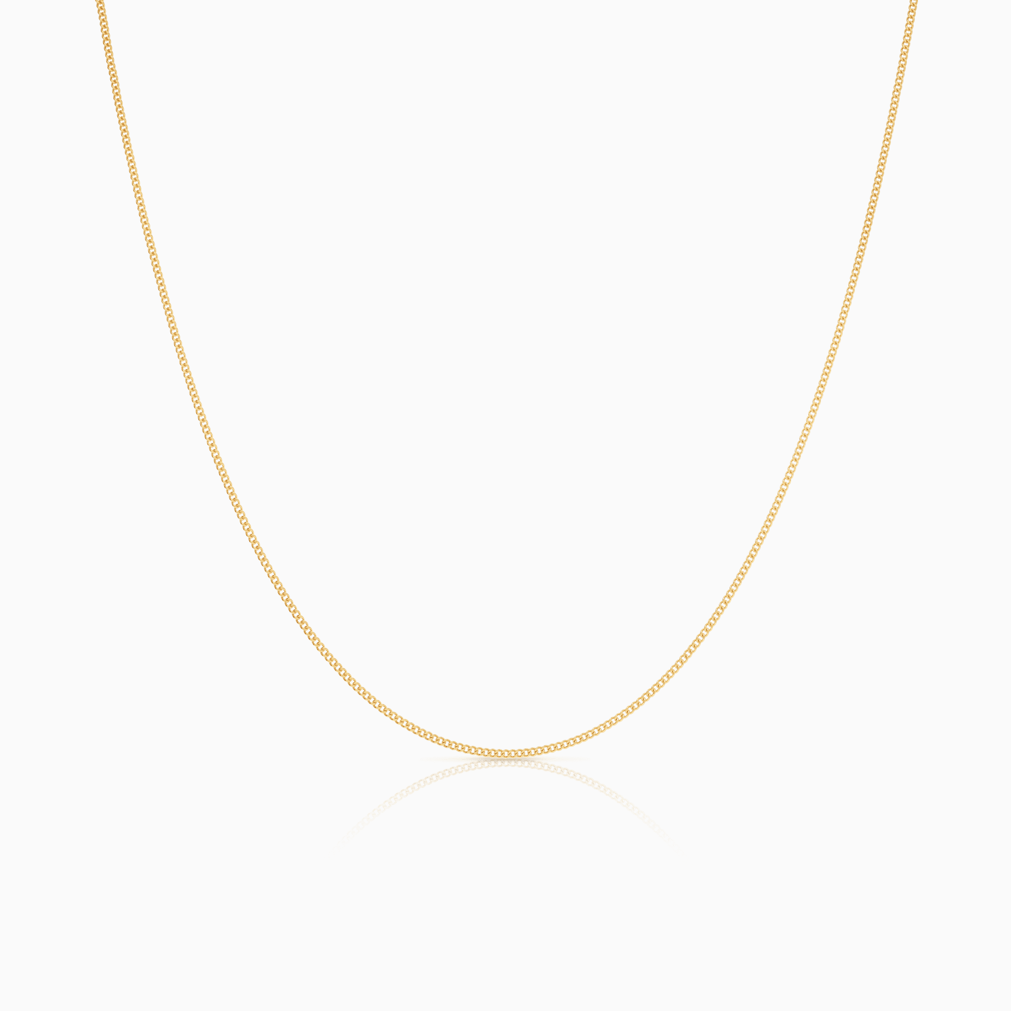 Curb Chain 43cm 18K Gold