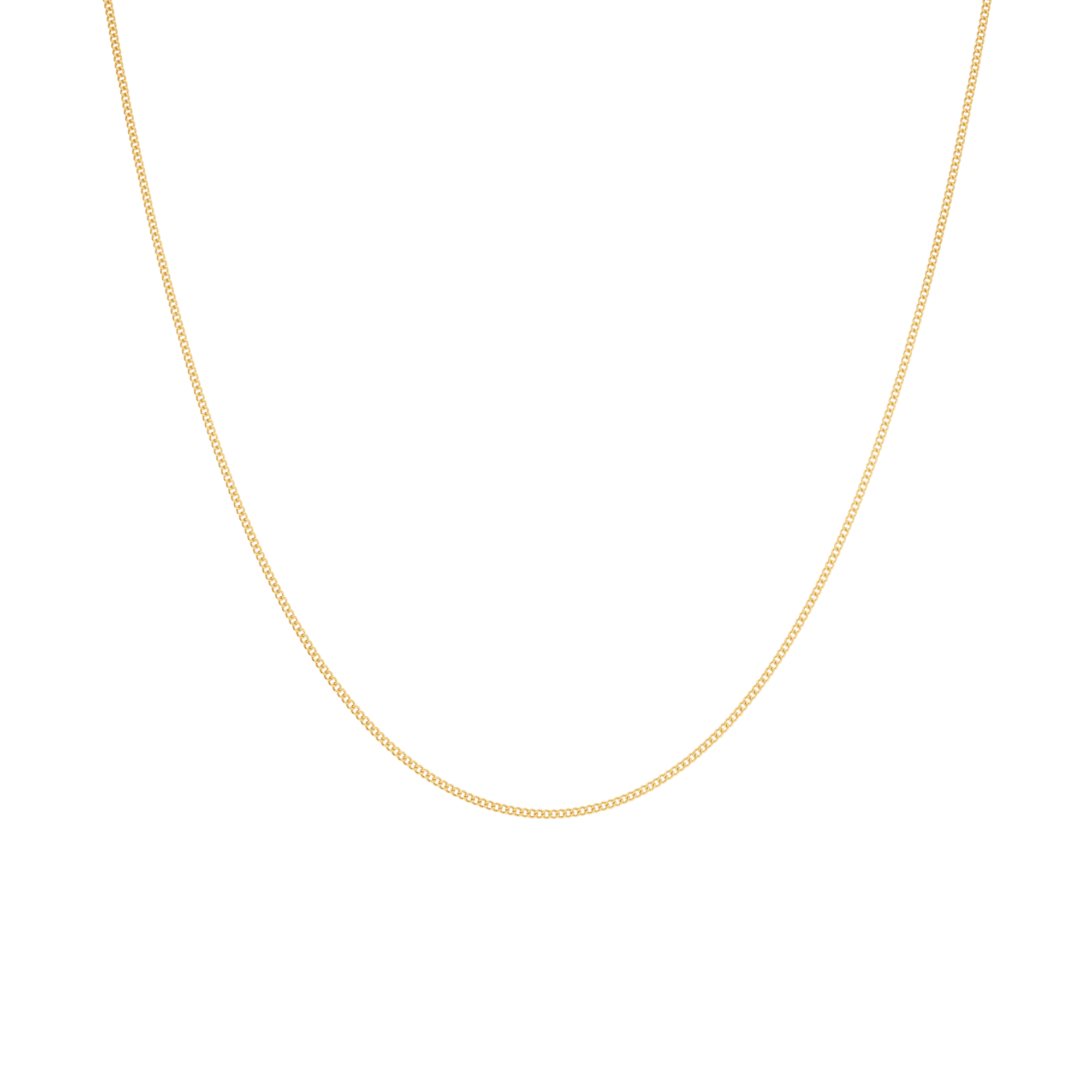 Curb Chain 43cm 18K Gold