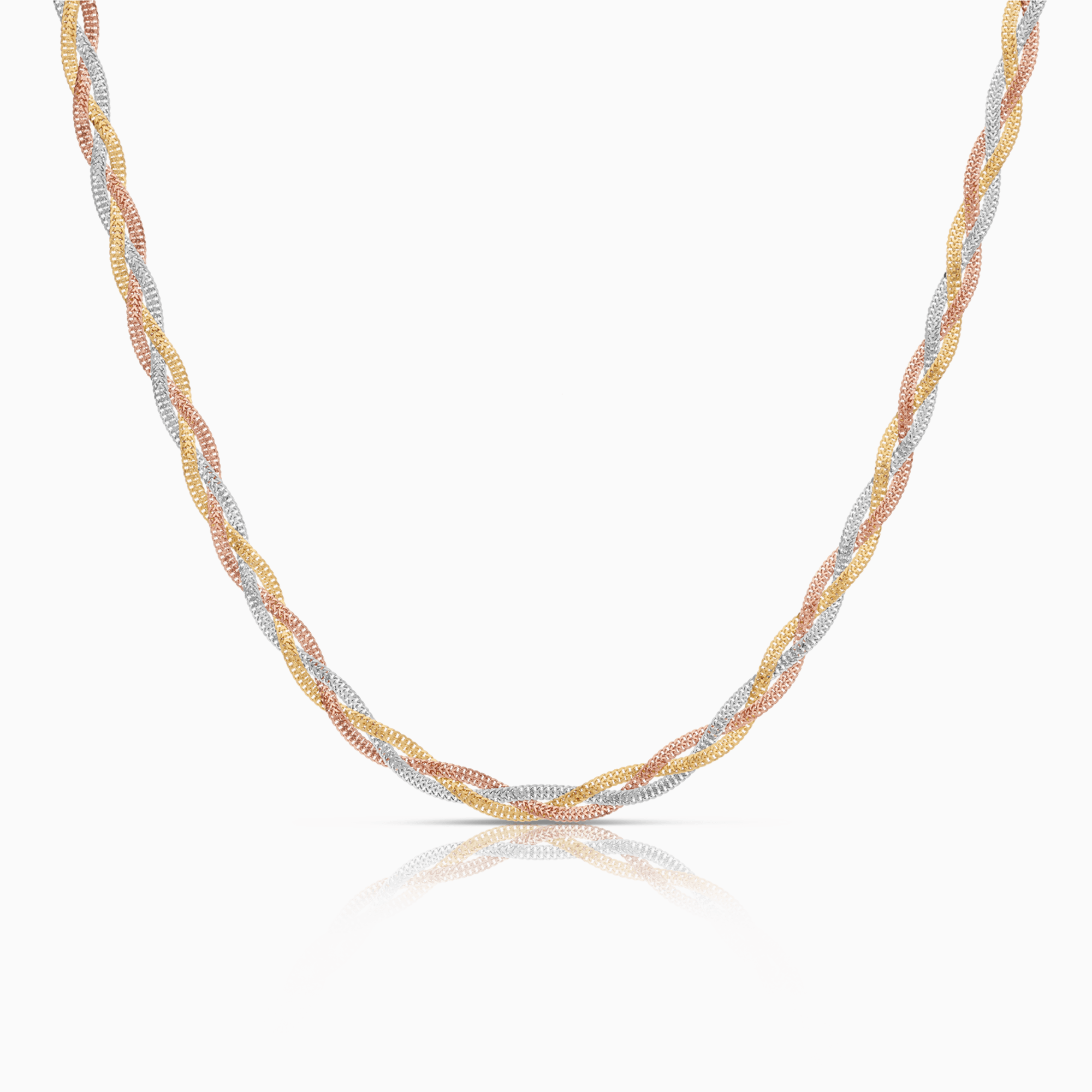 Fantasilänk 9,57g 18K gul/vit/roséguld