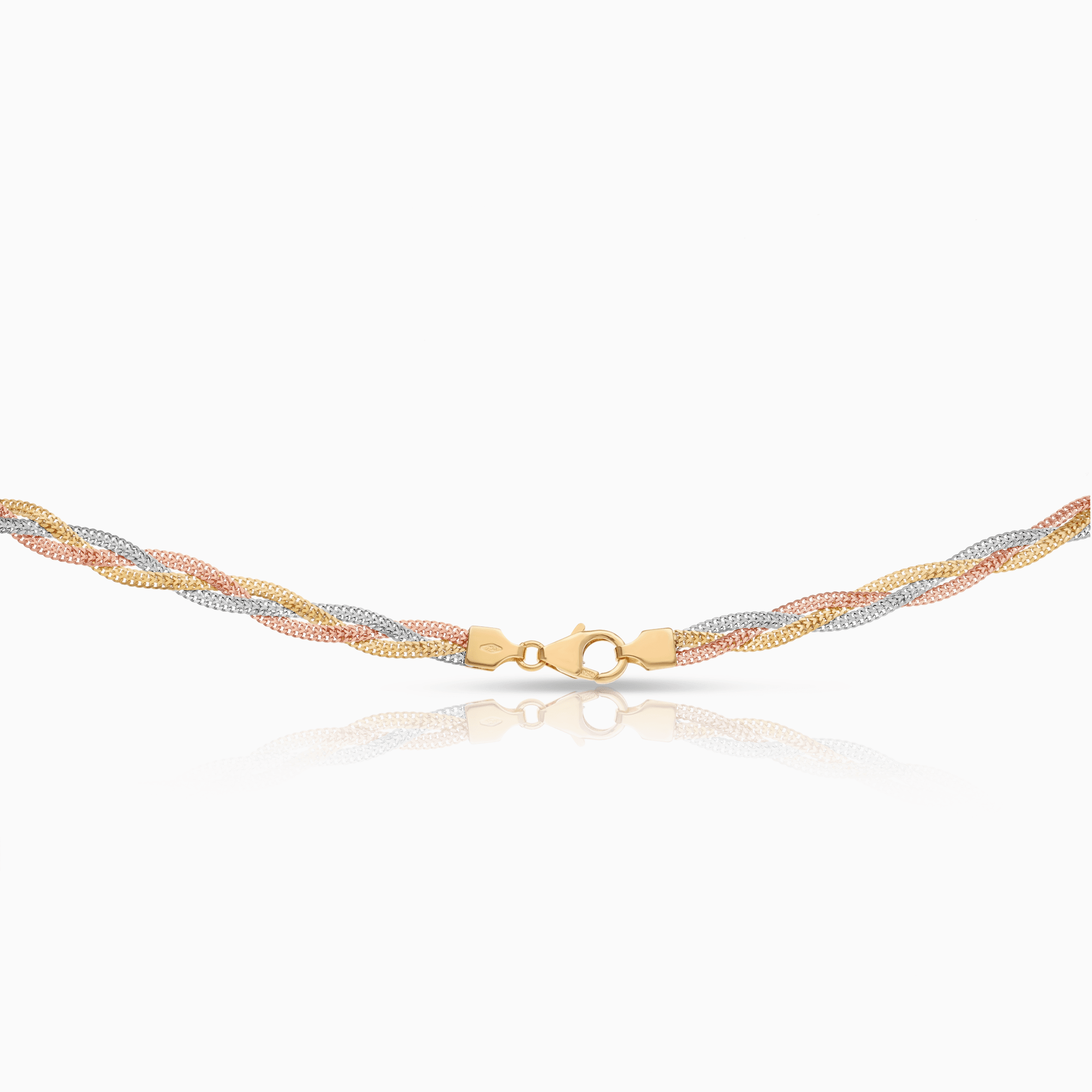 Fantasilänk 9,57g 18K gul/vit/roséguld