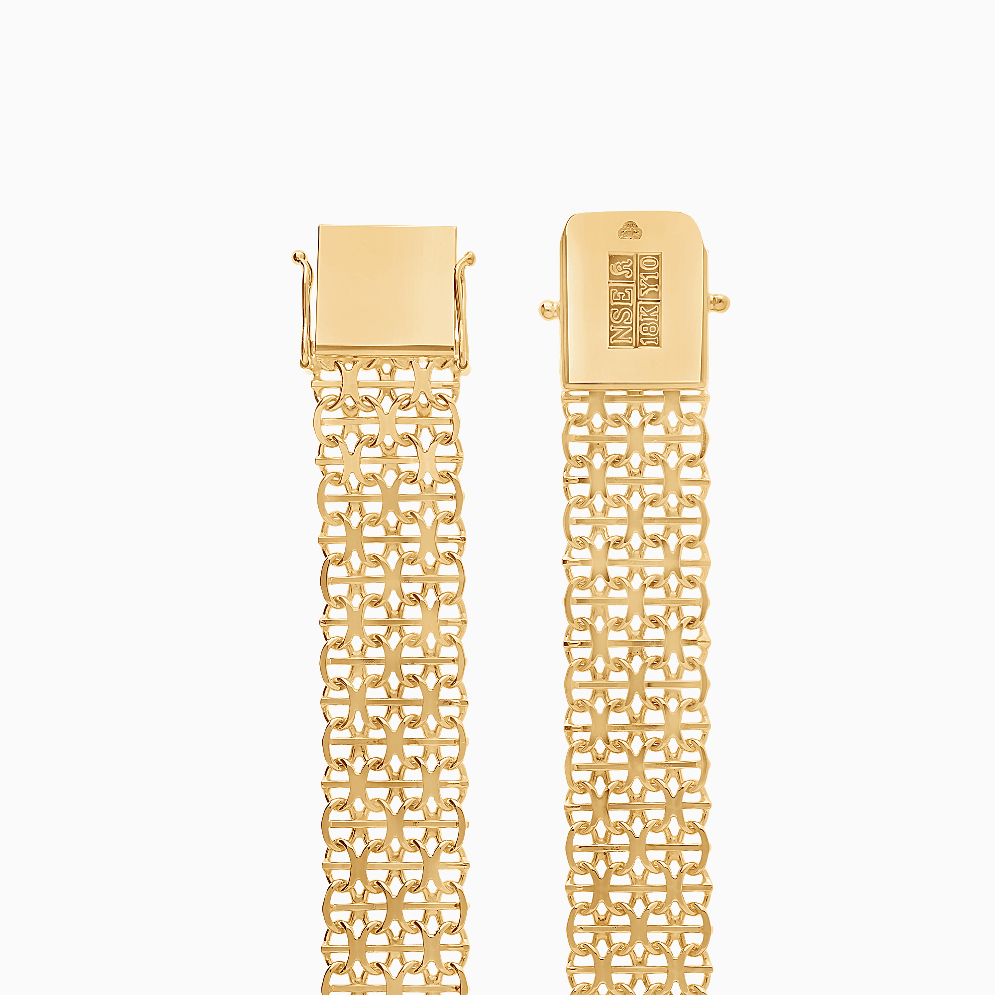 X-länk armband med stav 20,11g 18K guld