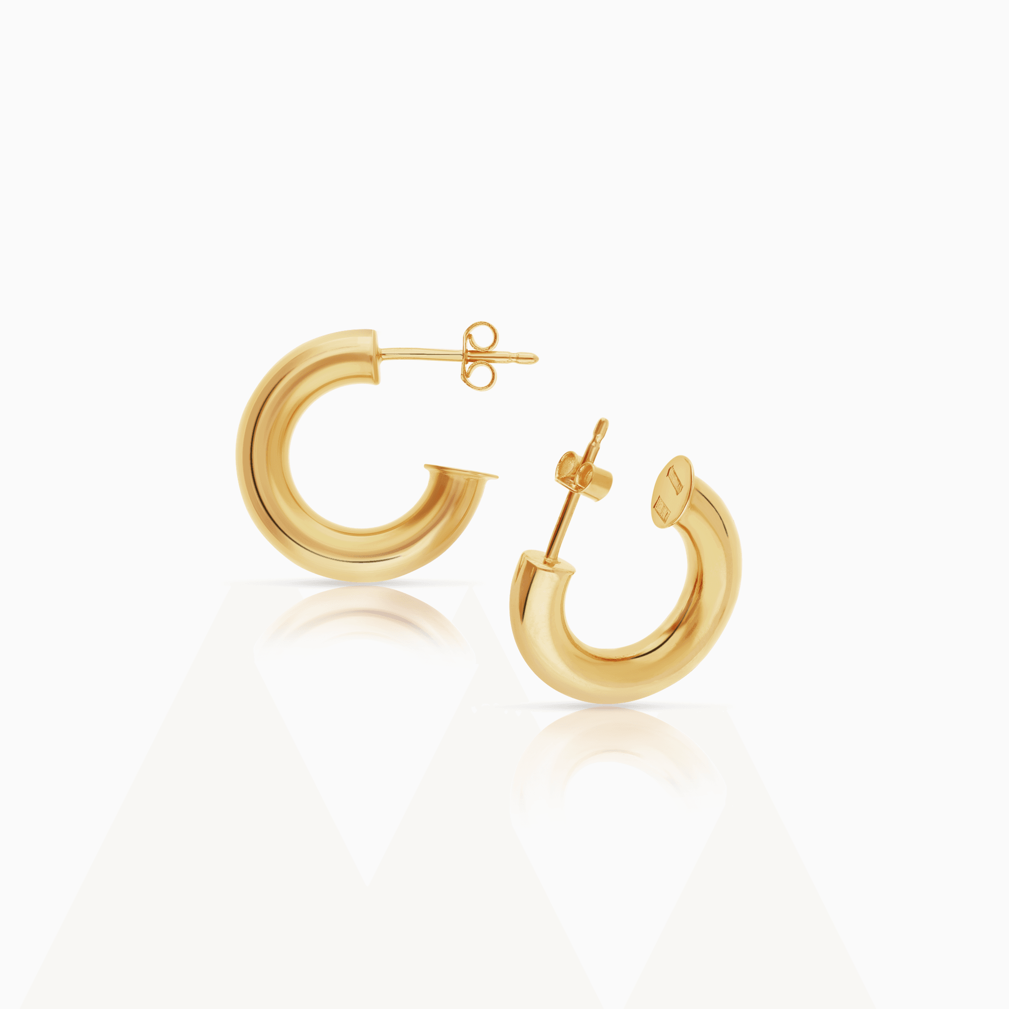 Gold hoop earrings 2.66g 18K gold