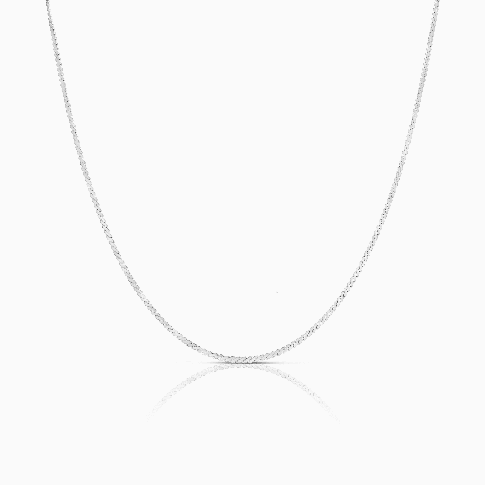 S-länk halsband 4,82g 18K vitguld