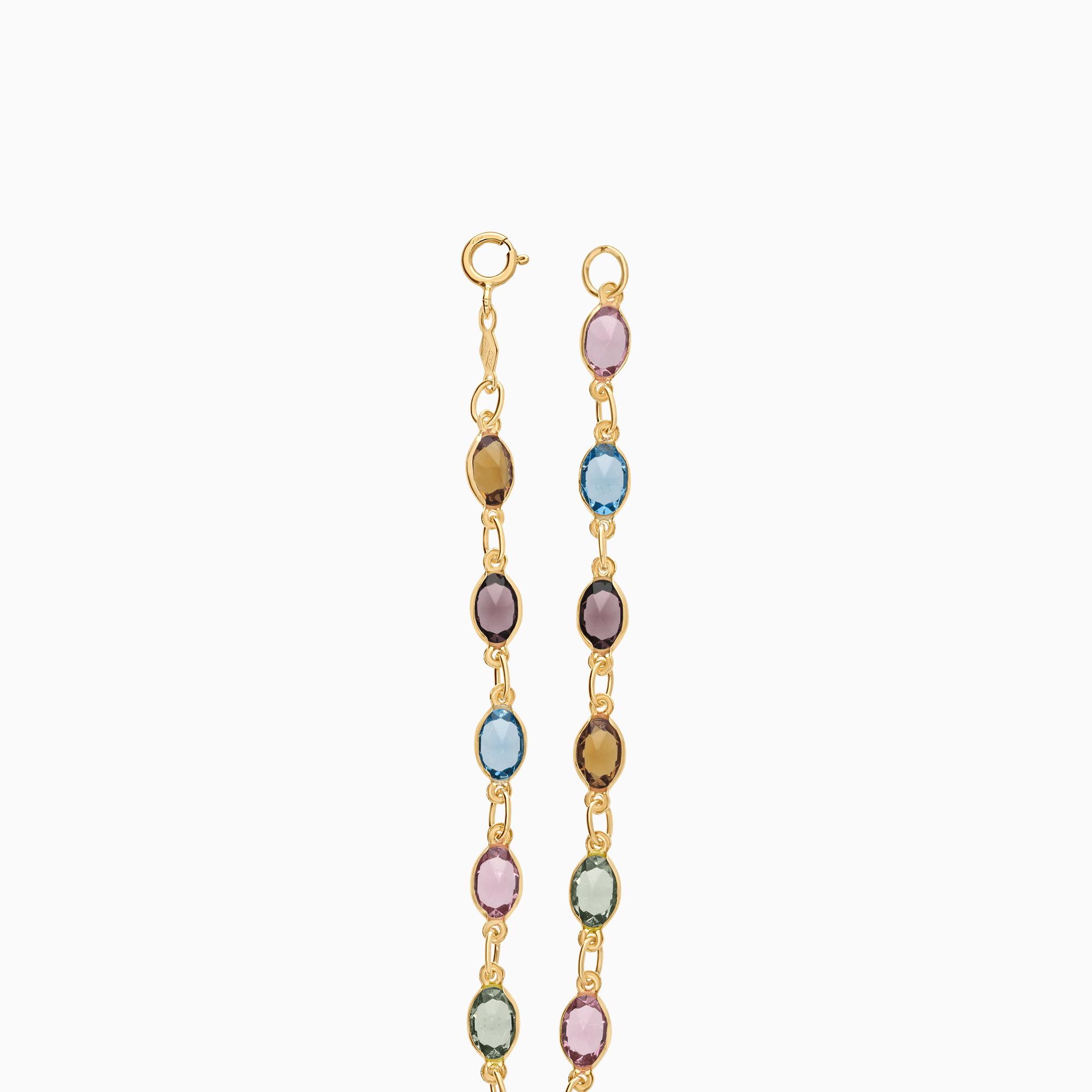Gold bracelet with colored stones 2.79g 18K gold