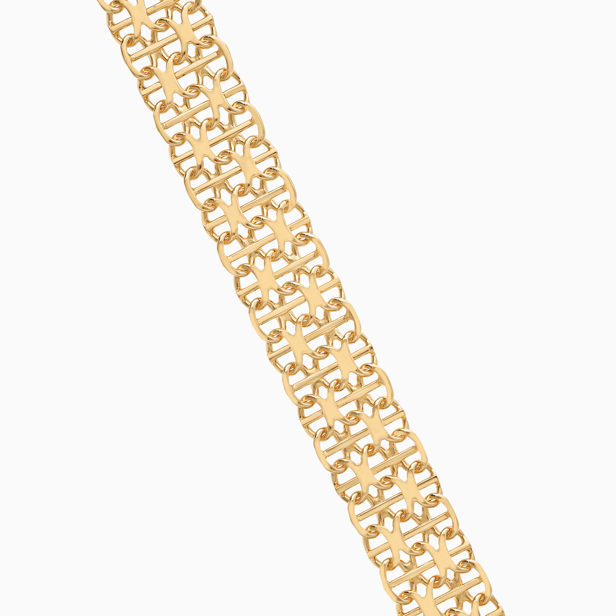 X-länk armband med stav 21,35g 18K guld