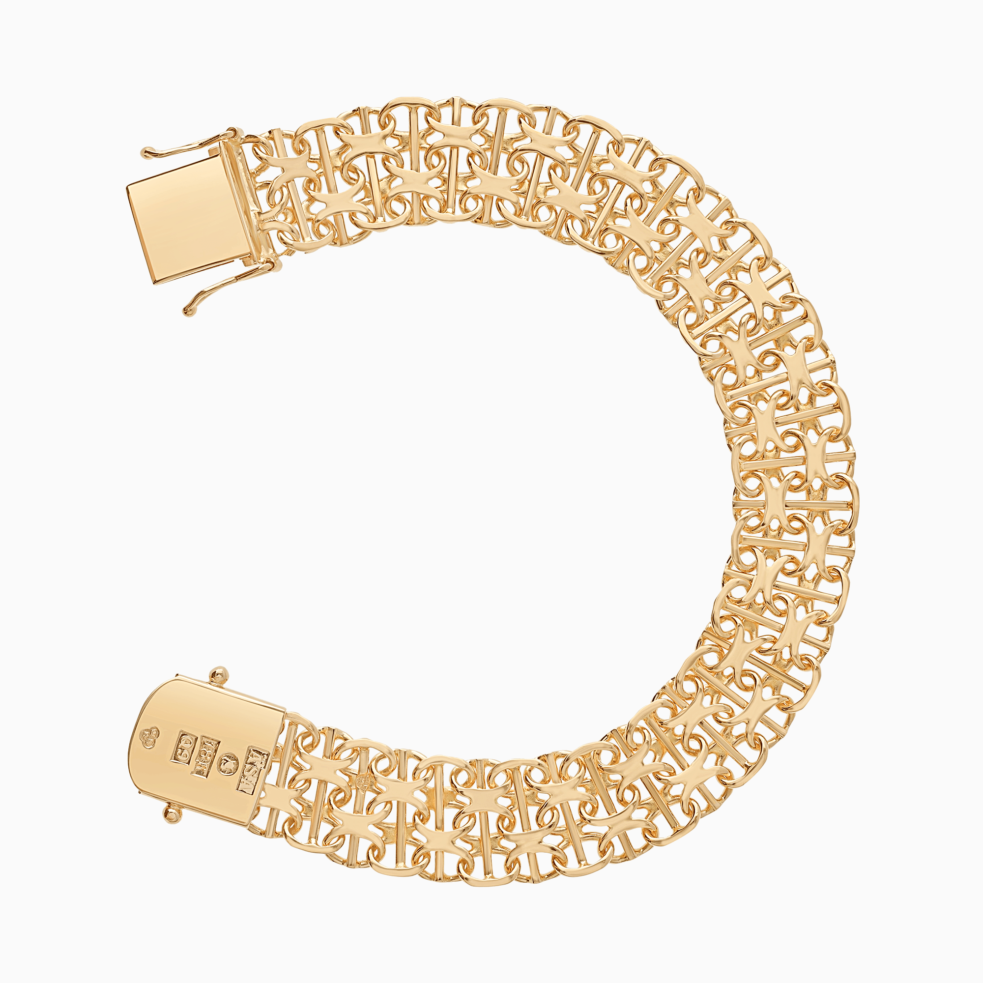 X-länk armband med stav 21,35g 18K guld