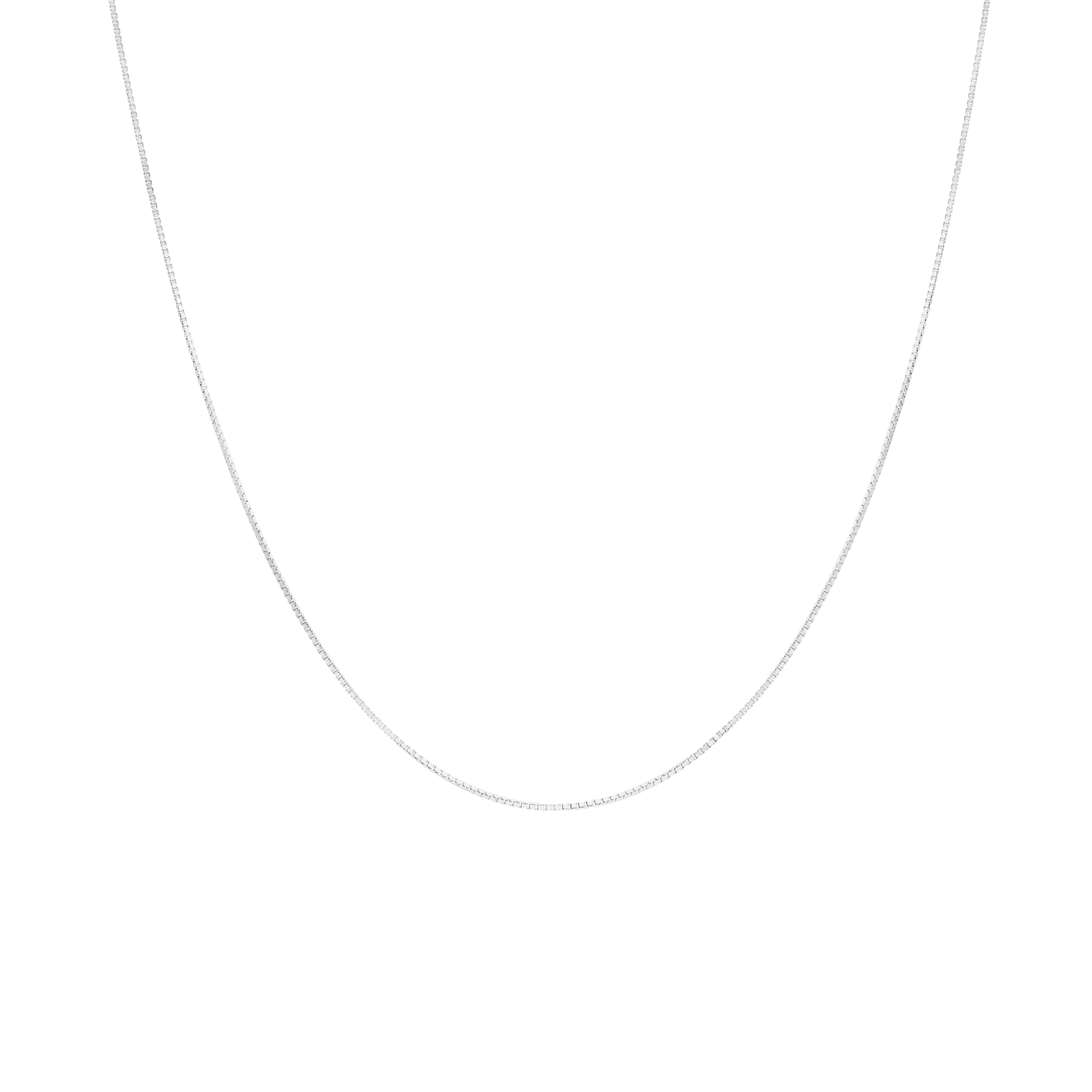 Venezia-kjede 45cm 18K hvitt gull