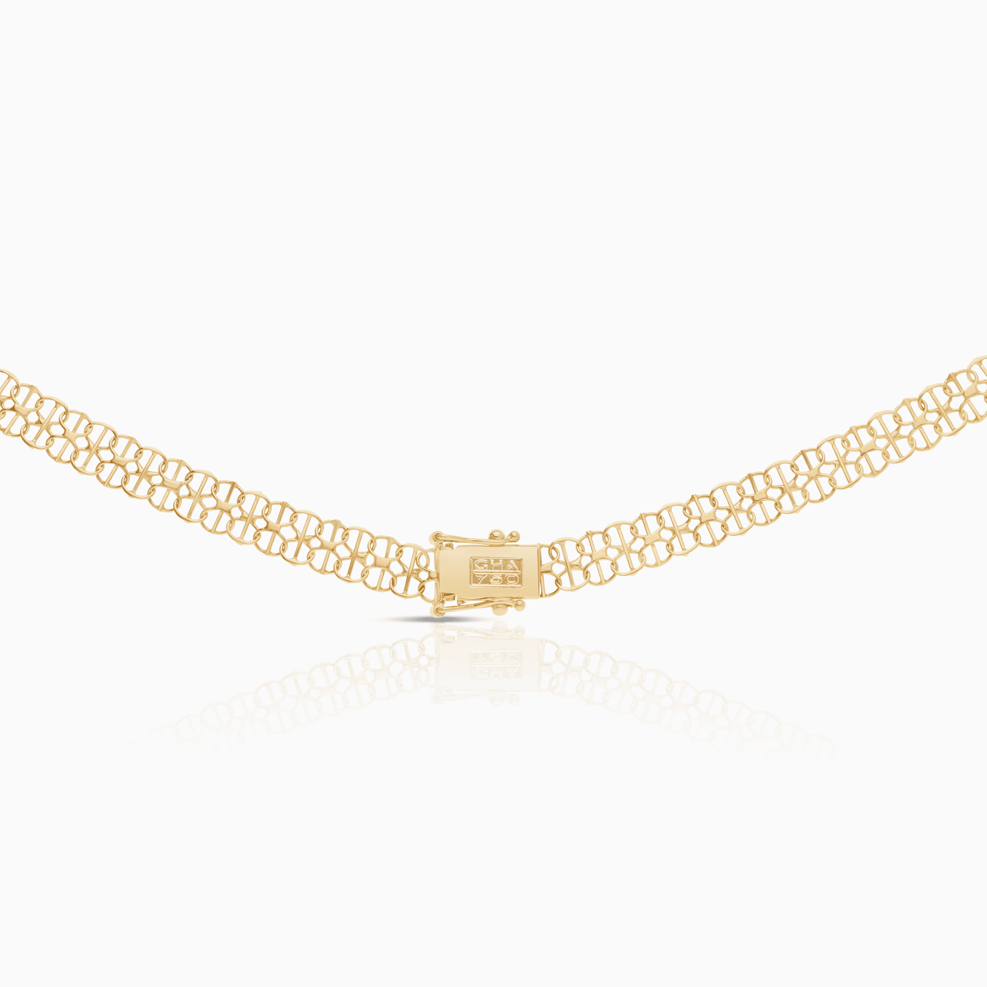 X-link necklace with bar 12.82g 18K gold