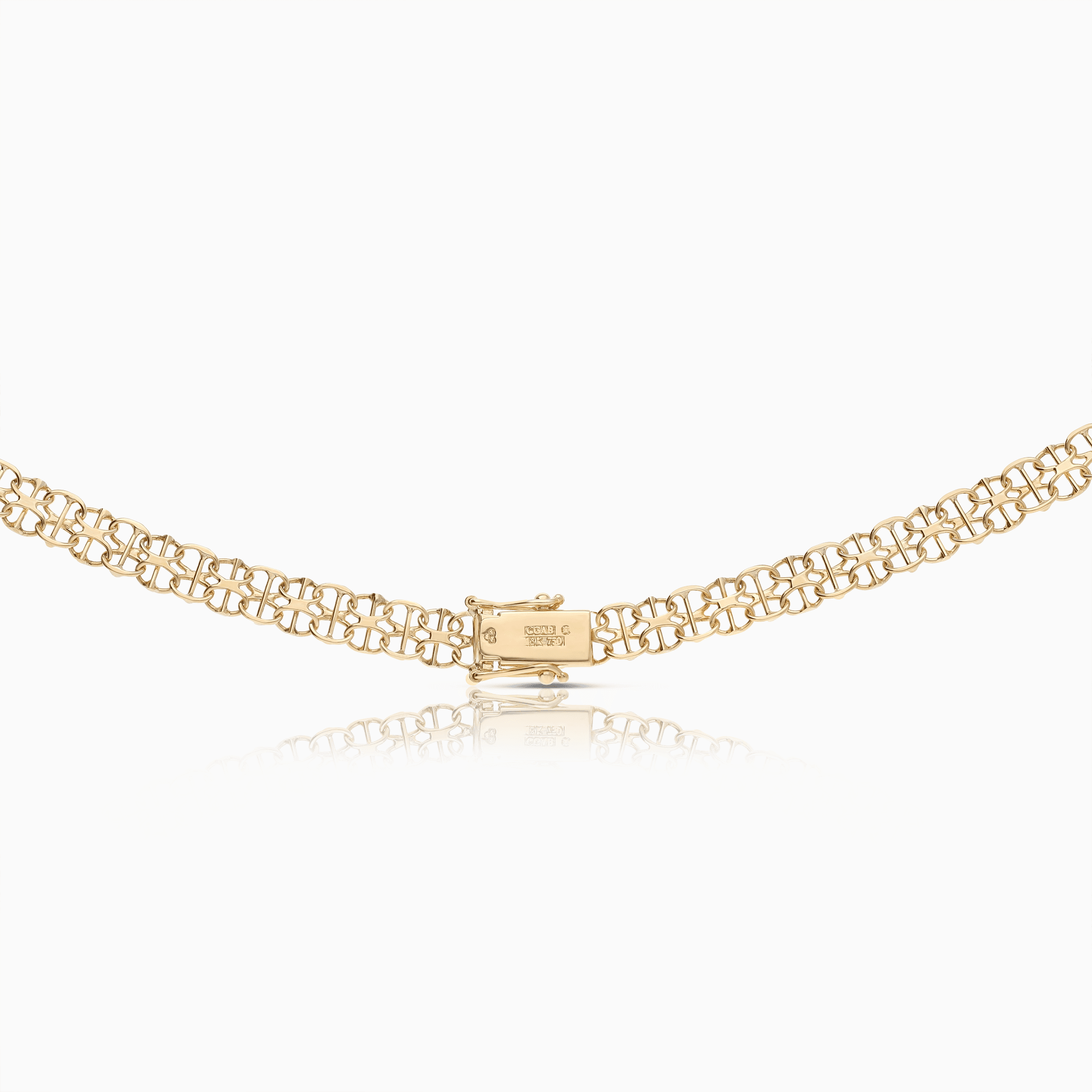 X-link necklace with bar 18.68g 18K gold