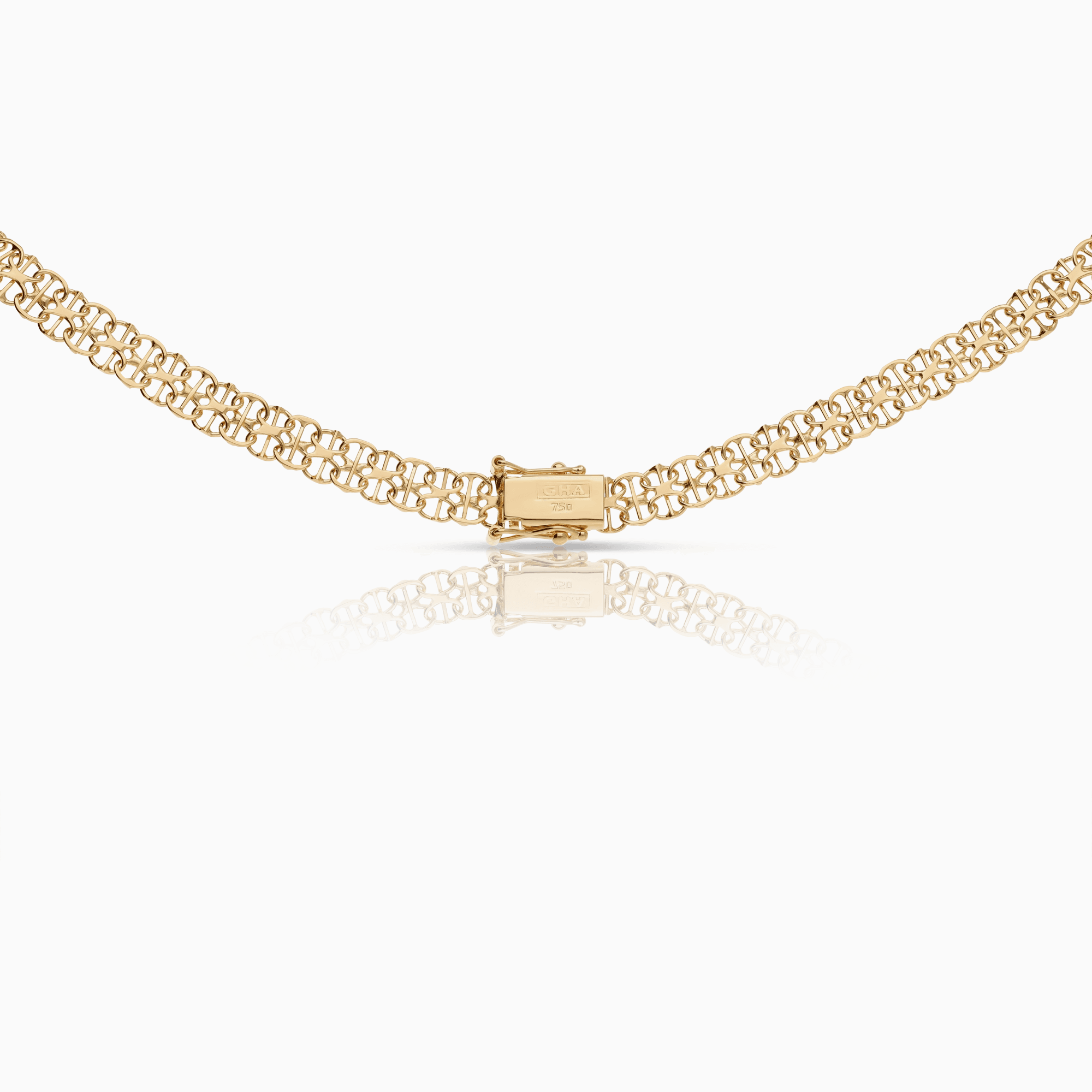 X-länk halsband med stav 21,84g 18K guld