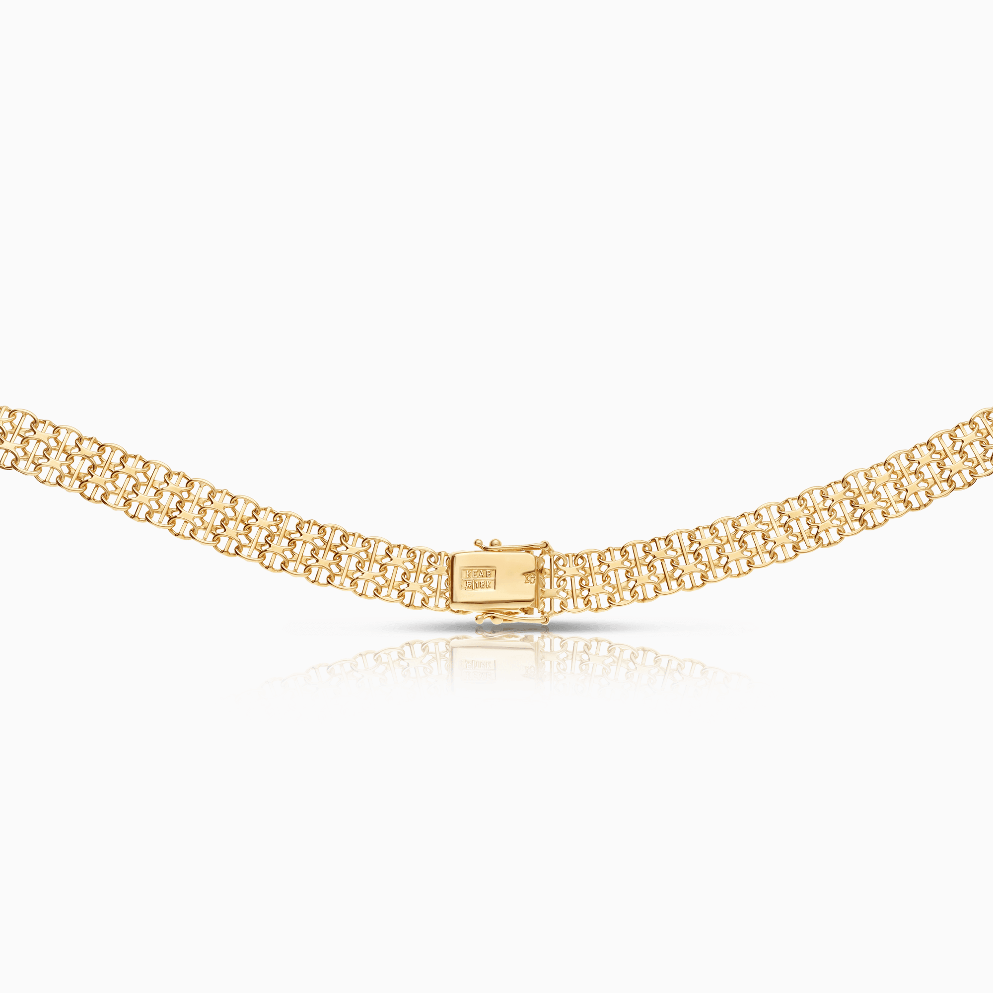 X-Link Necklace with Bar 34.14g 18K Gold