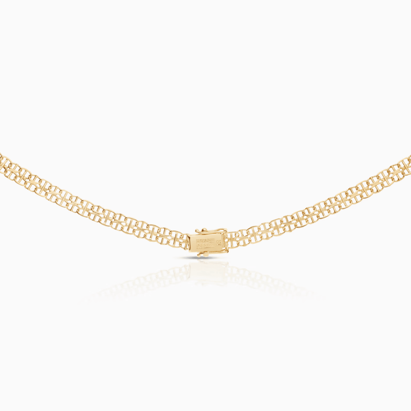 X-link necklace with bar 13.85g 18K gold
